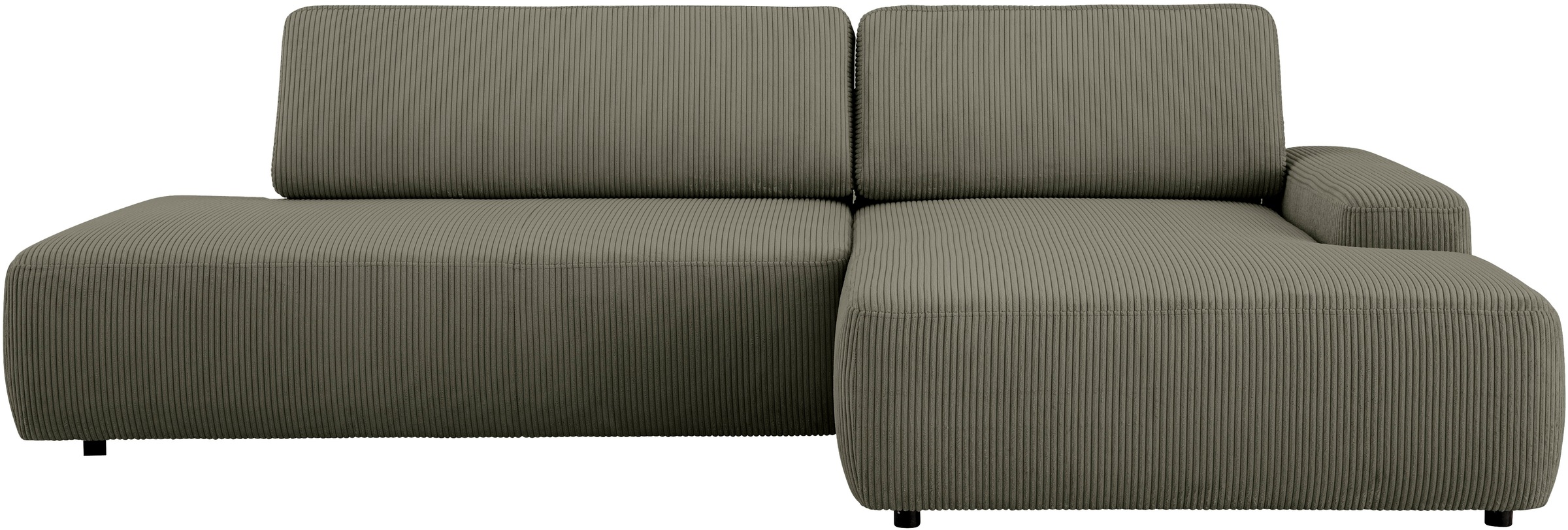 Home affaire Canapé d'angle »TORGE, Schlafsofa Cord, Samtvelours u. Strukur fein, Couch in L-Form« fonction couchage et coffre, surface de couchage : 210x125 cm, nouveau design