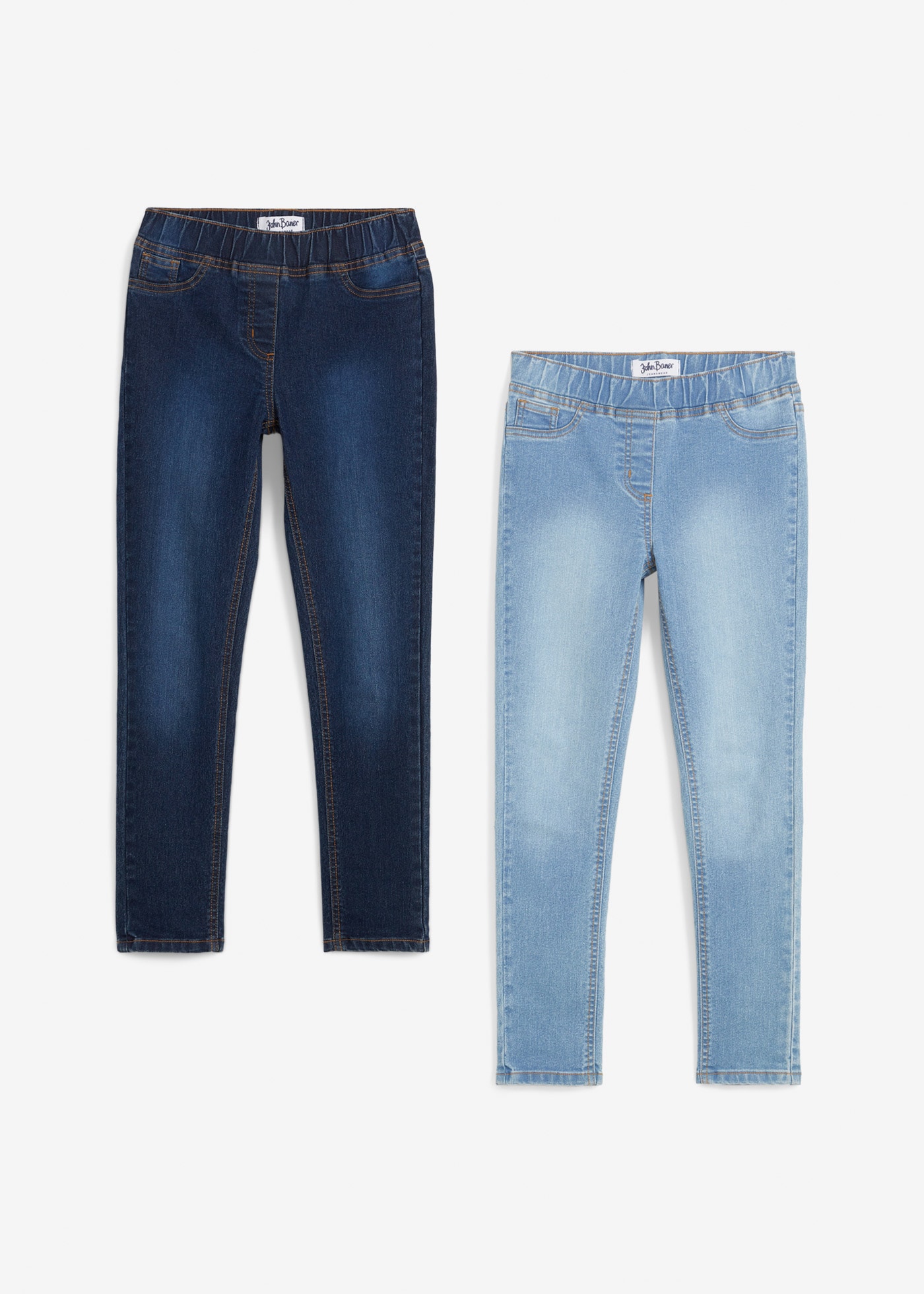 bonprix Jeggings en jeans, 2er Packung
