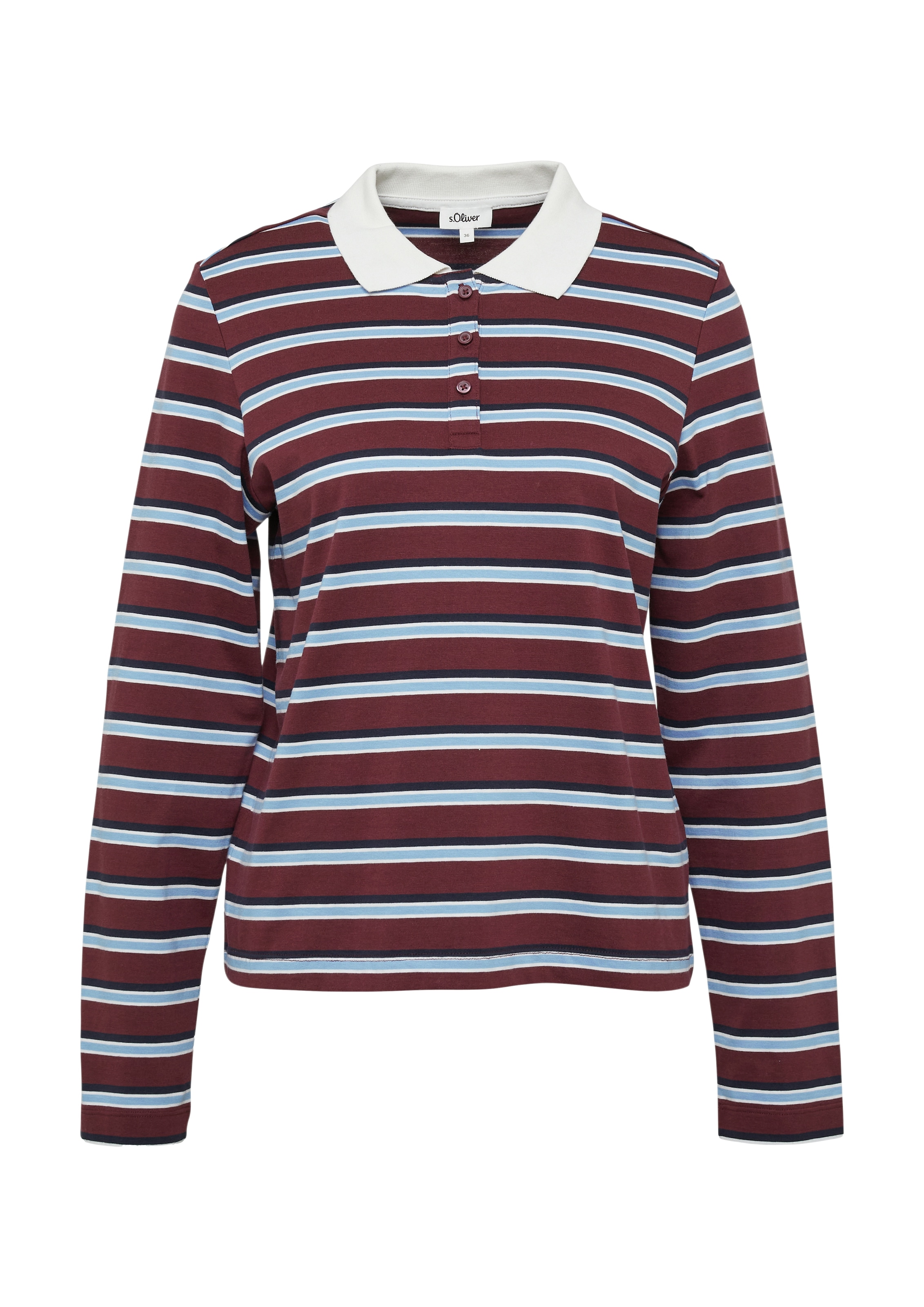 s.Oliver Poloshirt , Langarm, mit Streifen
