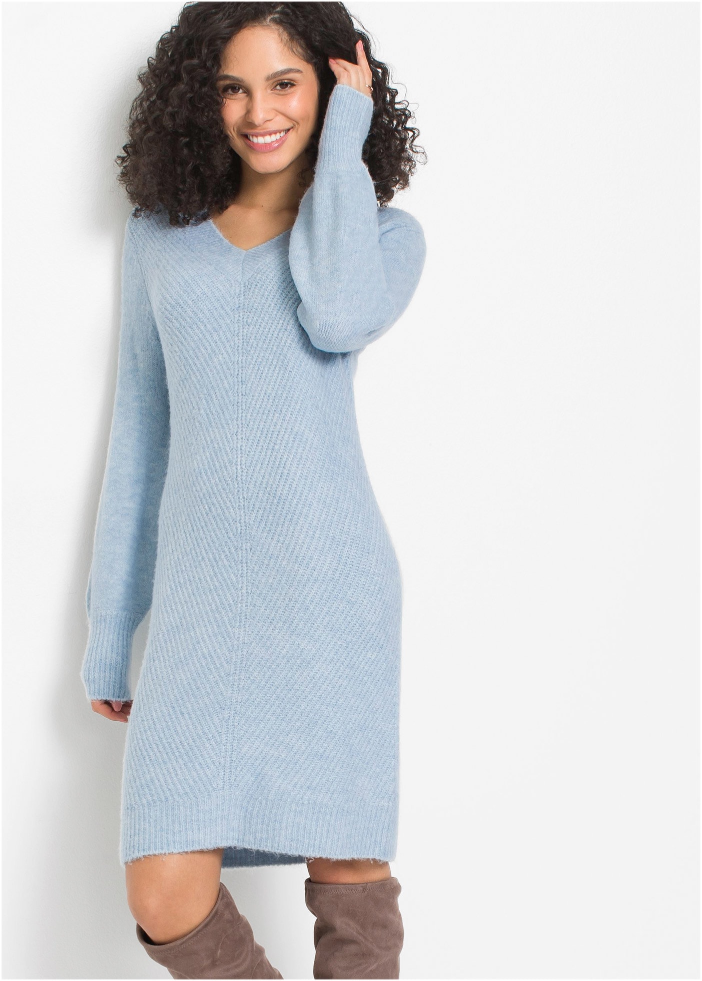 bonprix Robe en tricot »Strickkleid« für besondere Anlässe, elastisches Material, Loose Fit