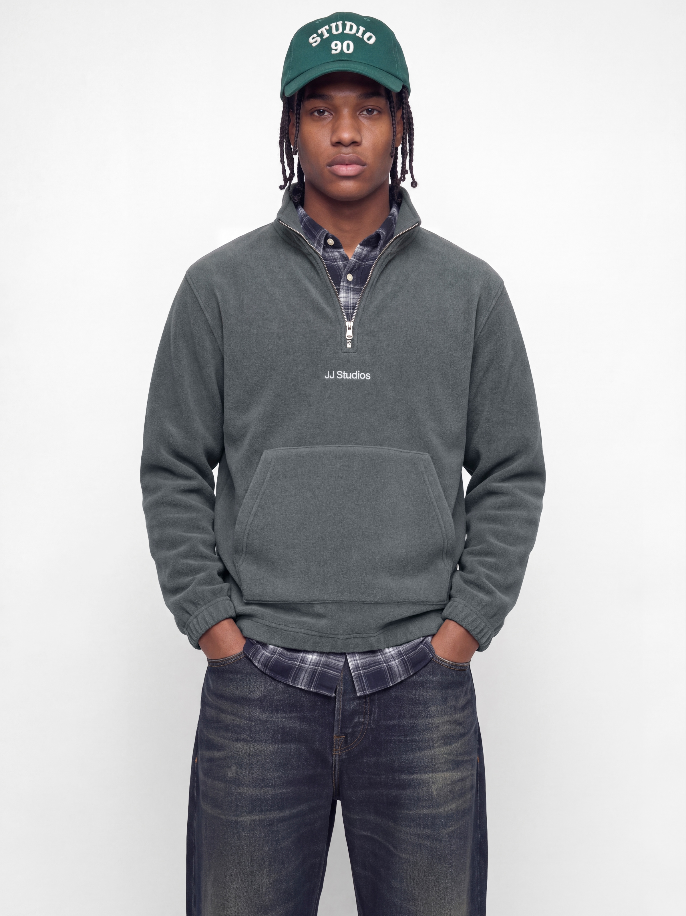 Jack & Jones Pull en polaire »JJSOHO HALFZIP FLEECE«, fibre synthétique, coupe décontractée
