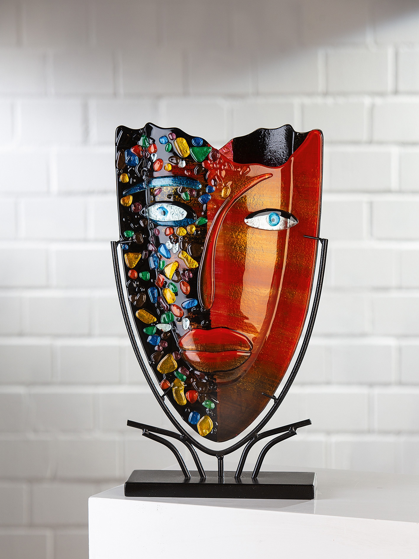 Casablanca by Gilde Vase décoratif »Face« handbemalt