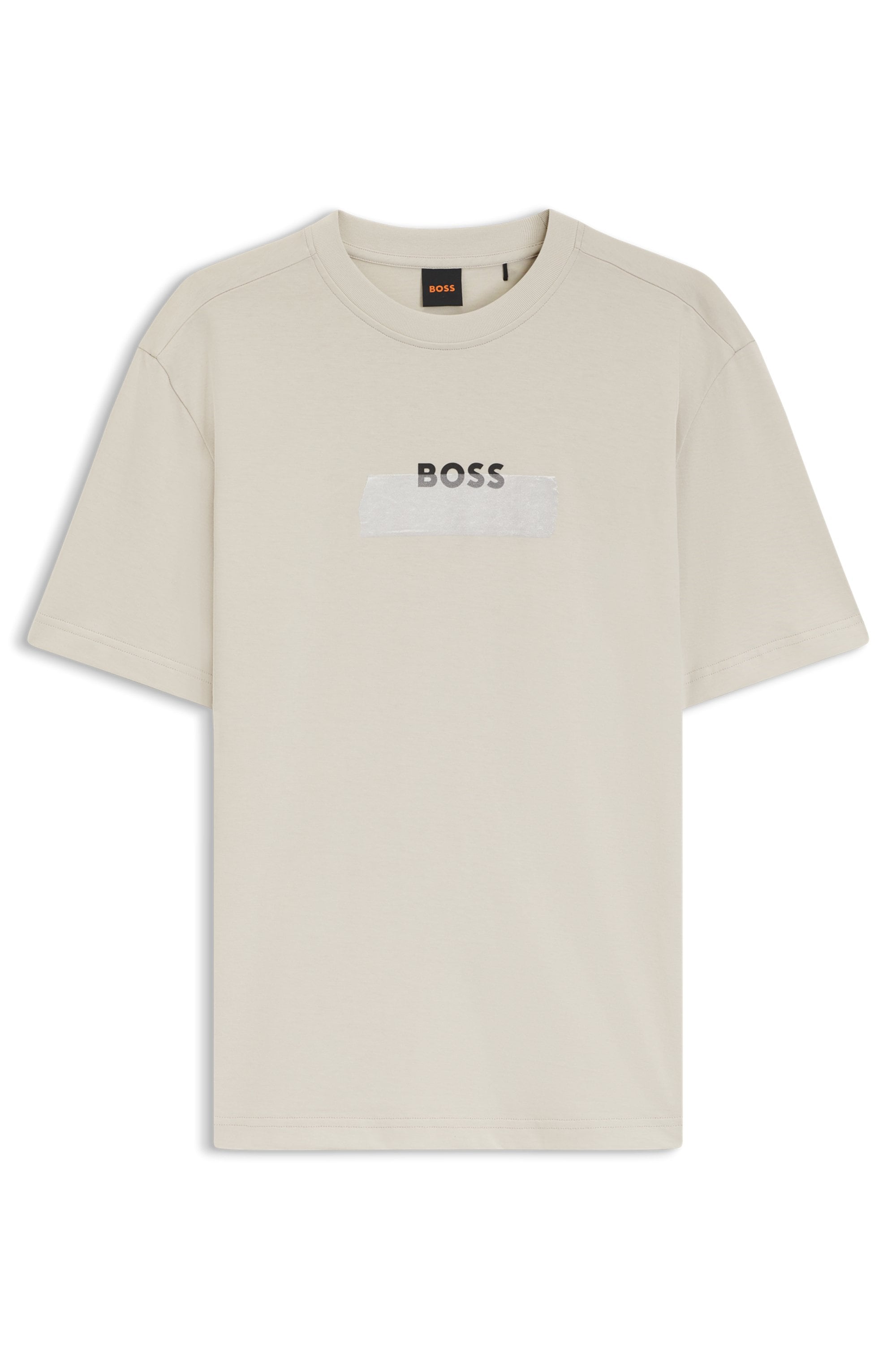 BOSS ORANGE T-Shirt »Te LogoTape« Rundhalsausschnitt, reine Baumwolle, Logo-Print