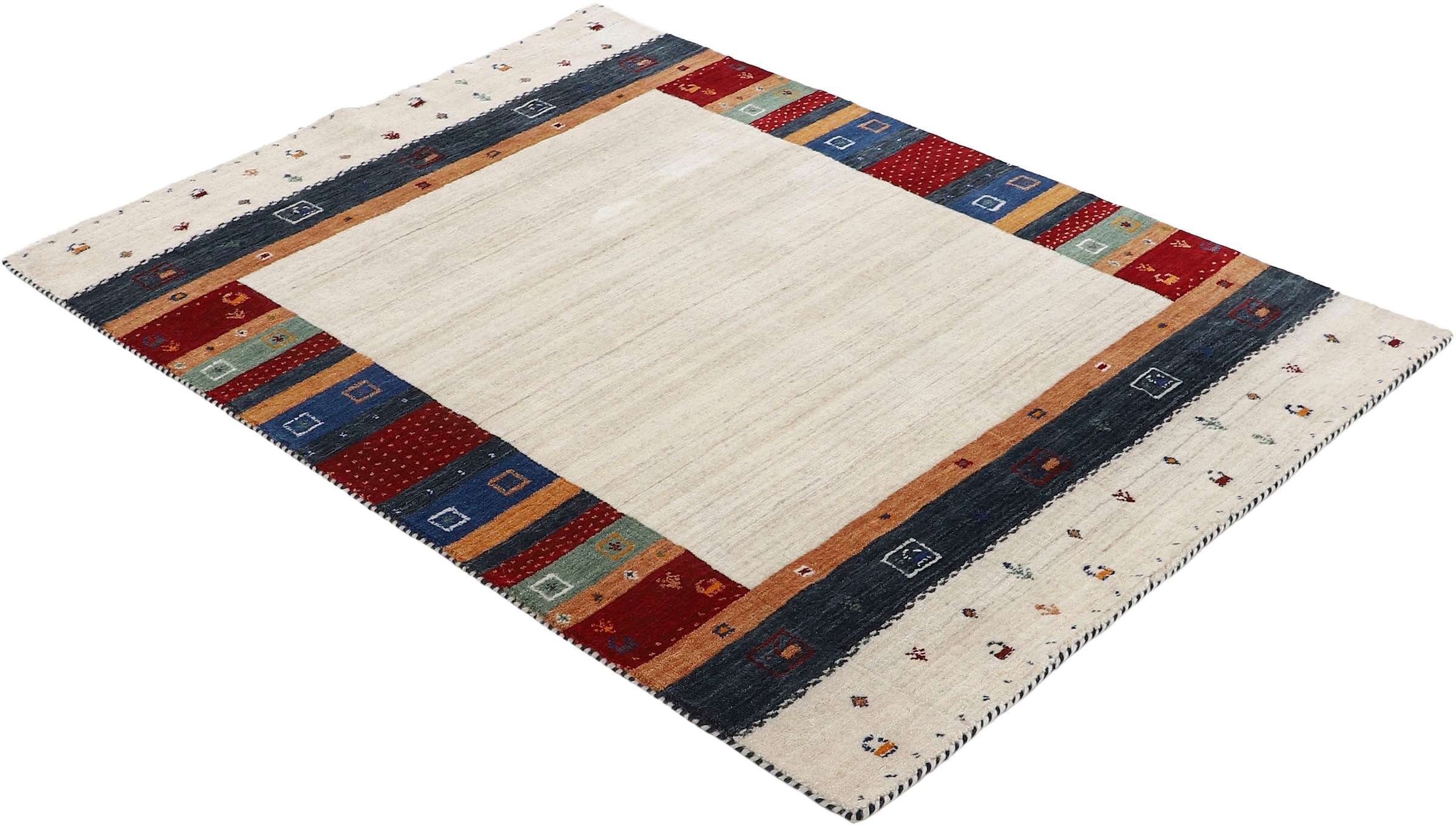 carpetfine Wollteppich »Gabbeh Nura« rechteckig 15 mm Höhe Sehr weicher Flor