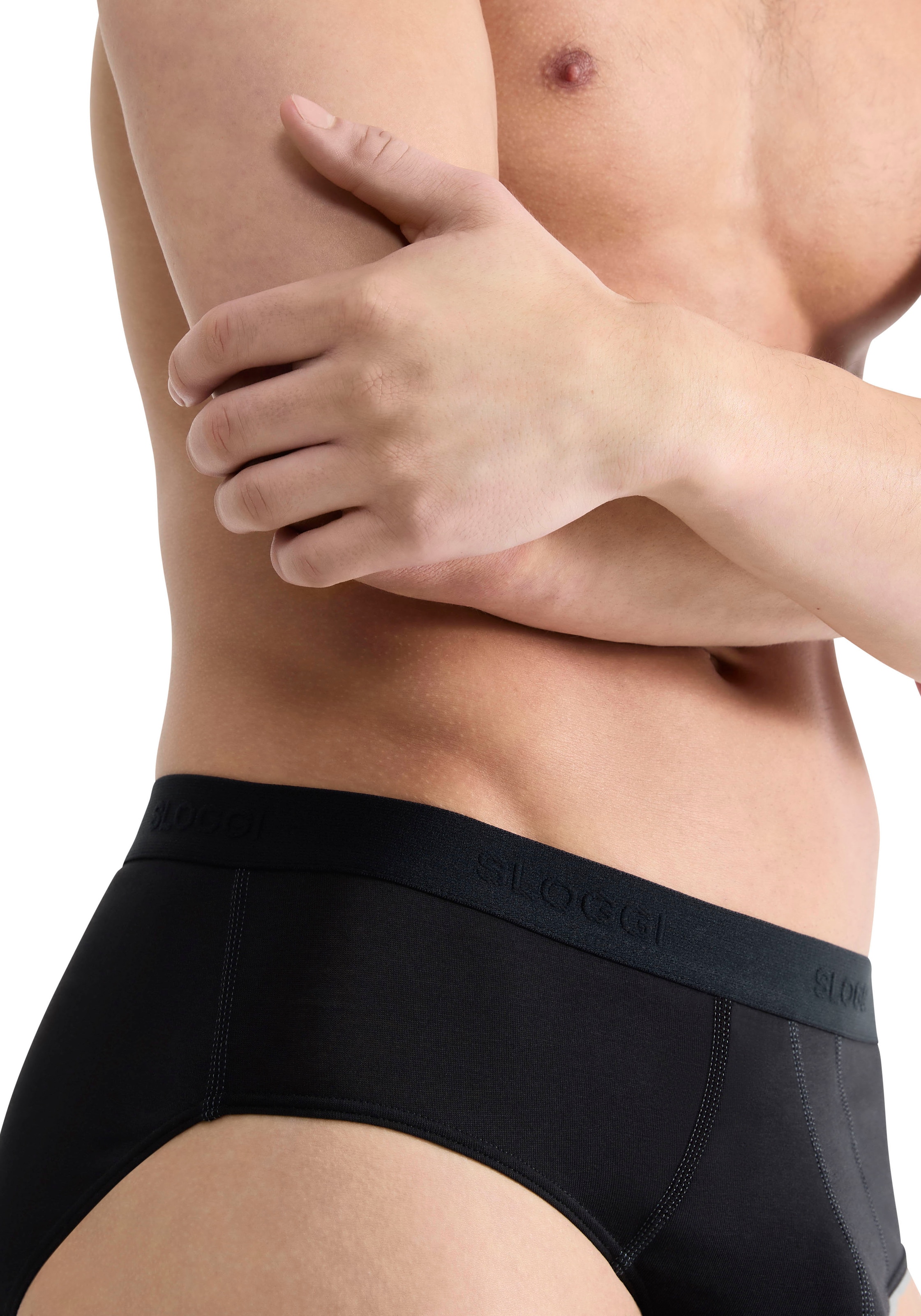 sloggi Midislip »Men 24/7«, weich, atmungsaktiv, ohne Eingriff, Softbund, Baumwollmix