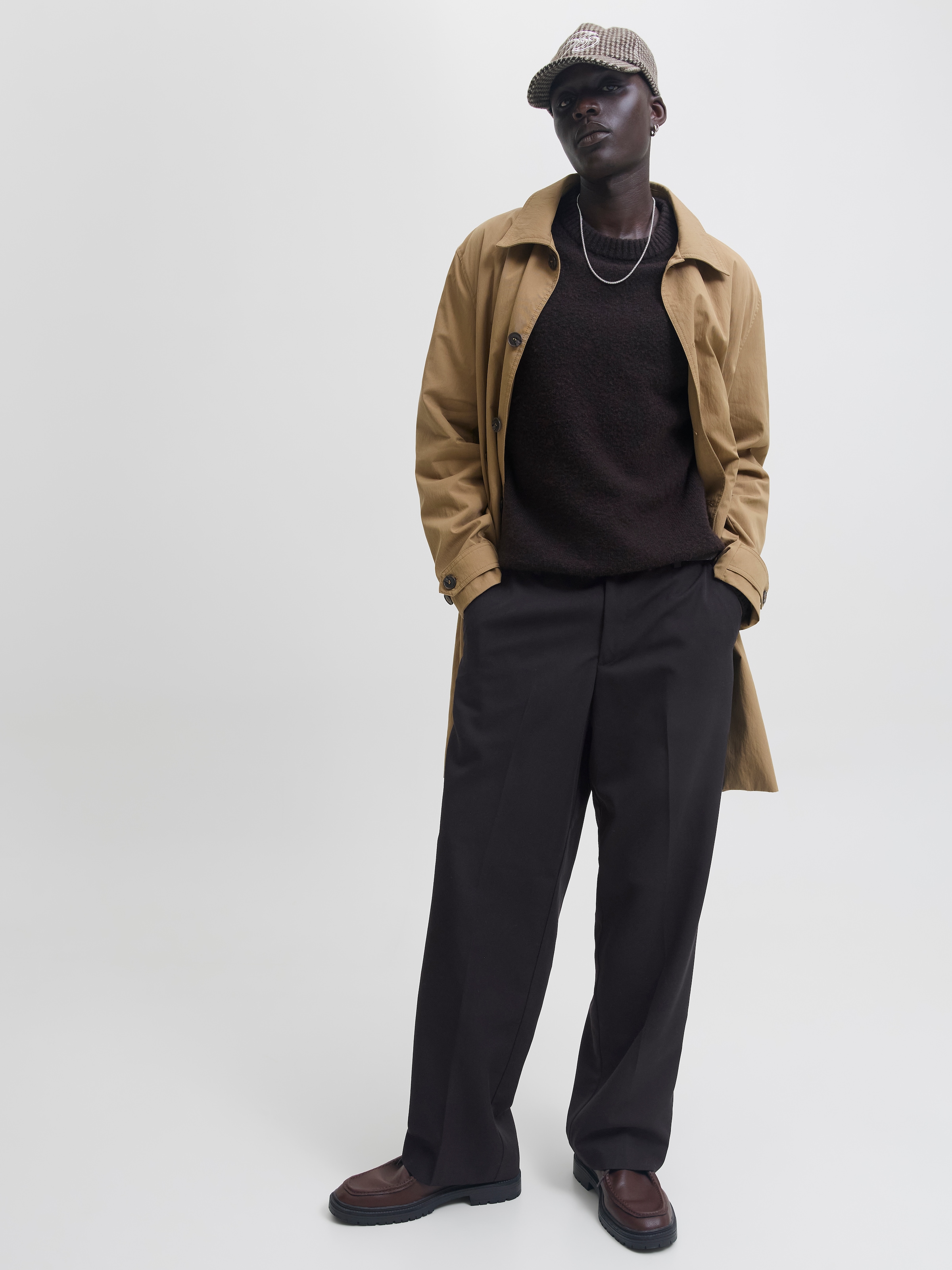 Jack & Jones Pantalon de costume »JPSTBILL TOBY CHINO NOOS«  Mélange de matières, coupe ample, taille basse