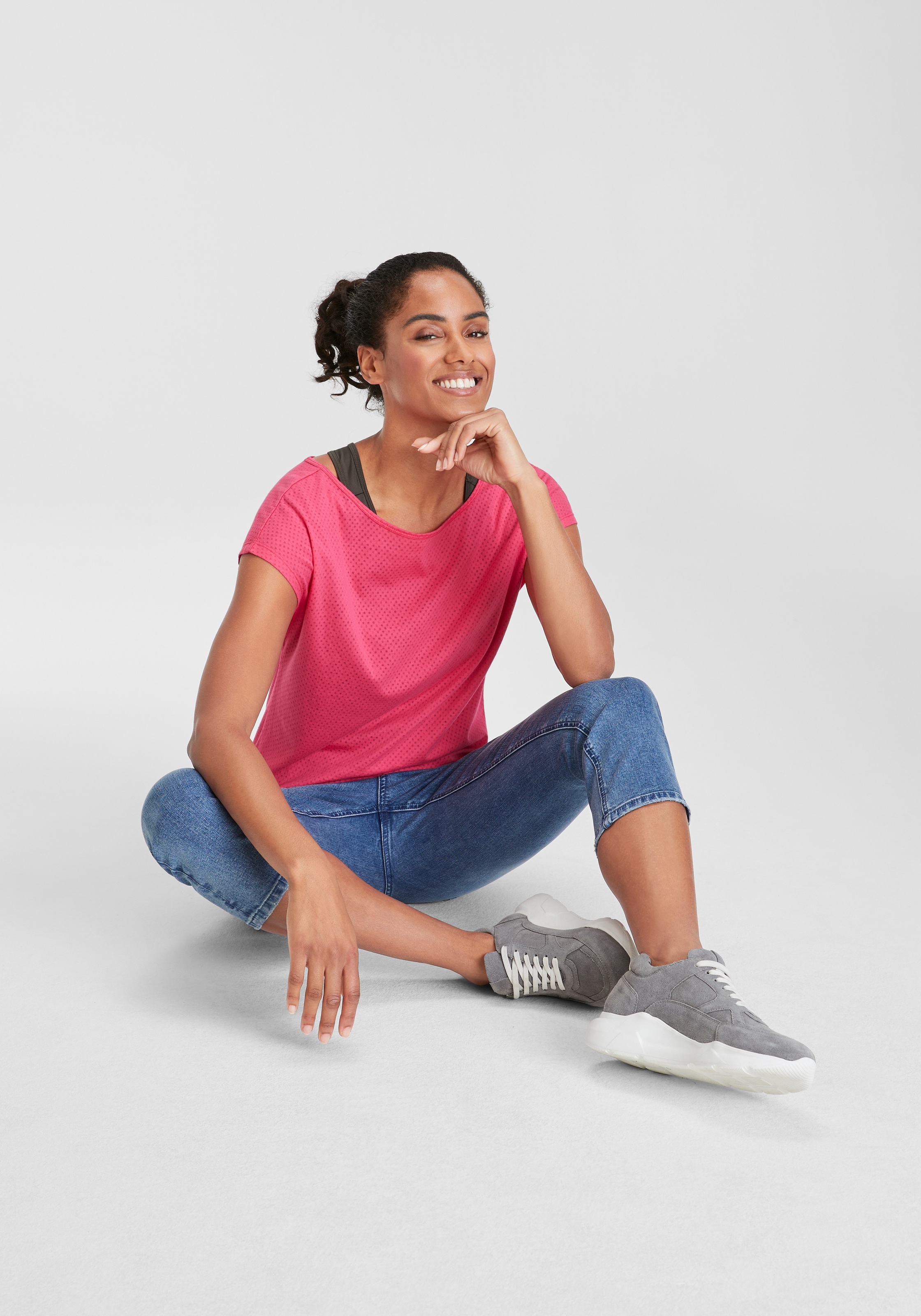 H.I.S Trainingsshirt »2-tlg. Shirt & Top« Spar-Set, 2 Stk. tlg. Kurzarm,  bequeme Passform,  sportlich,  atmungsaktives Material