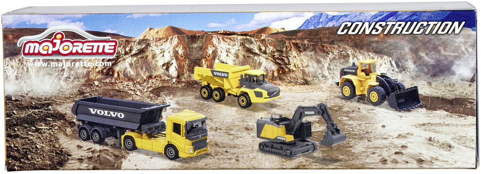 majORETTE Camion jouet »Volvo Fahrzeuge-Set - Baustellenfahrzeuge 4er« aus Metall