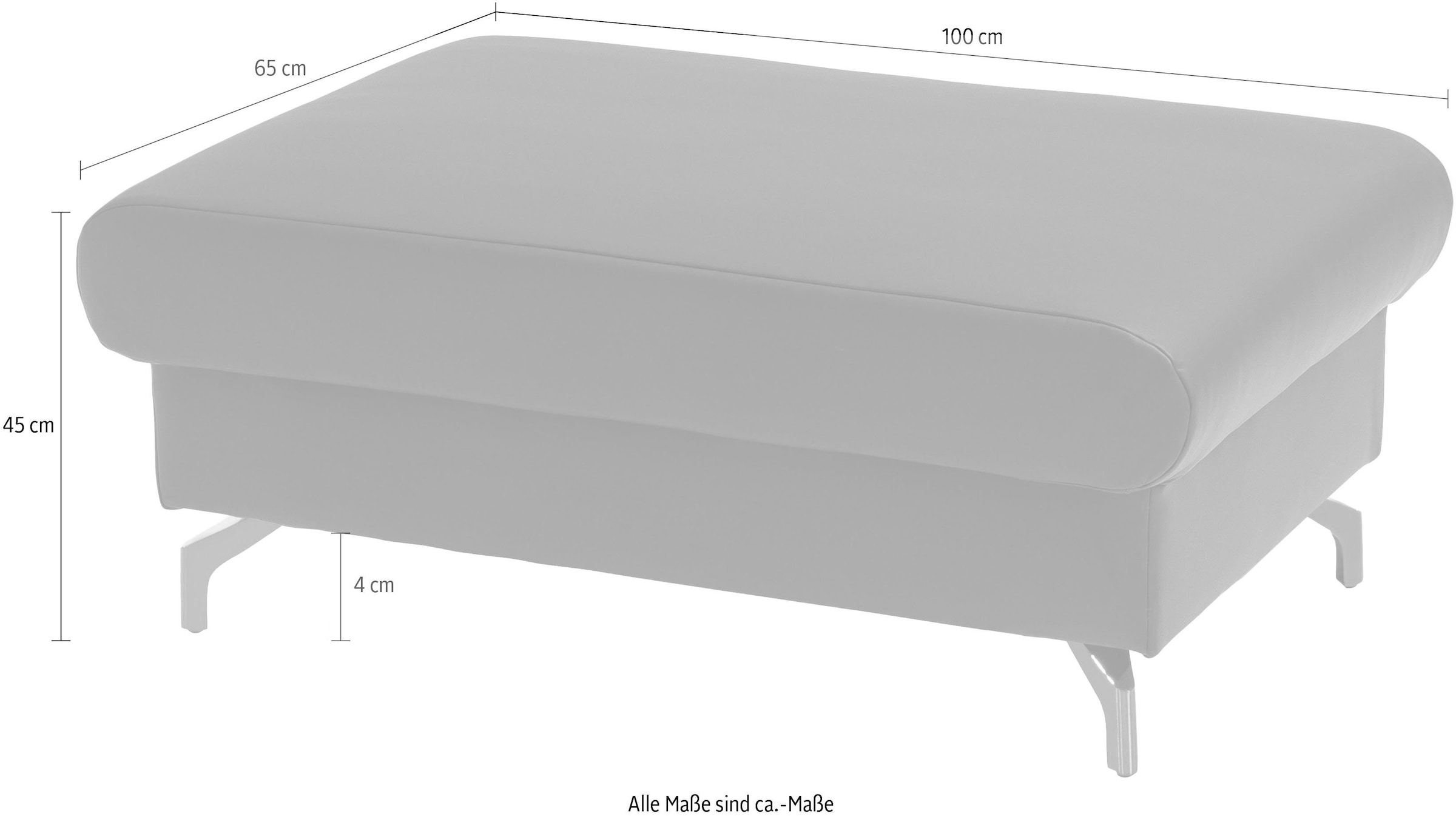 COTTA Ensemble rembourré »Kitty L-Form, B: 249 bzw. 100 cm (Set: Ecksofa & Hocker)« Set,  mit Kopfteilverstellung, optional Bettfunktion & Bettkasten
