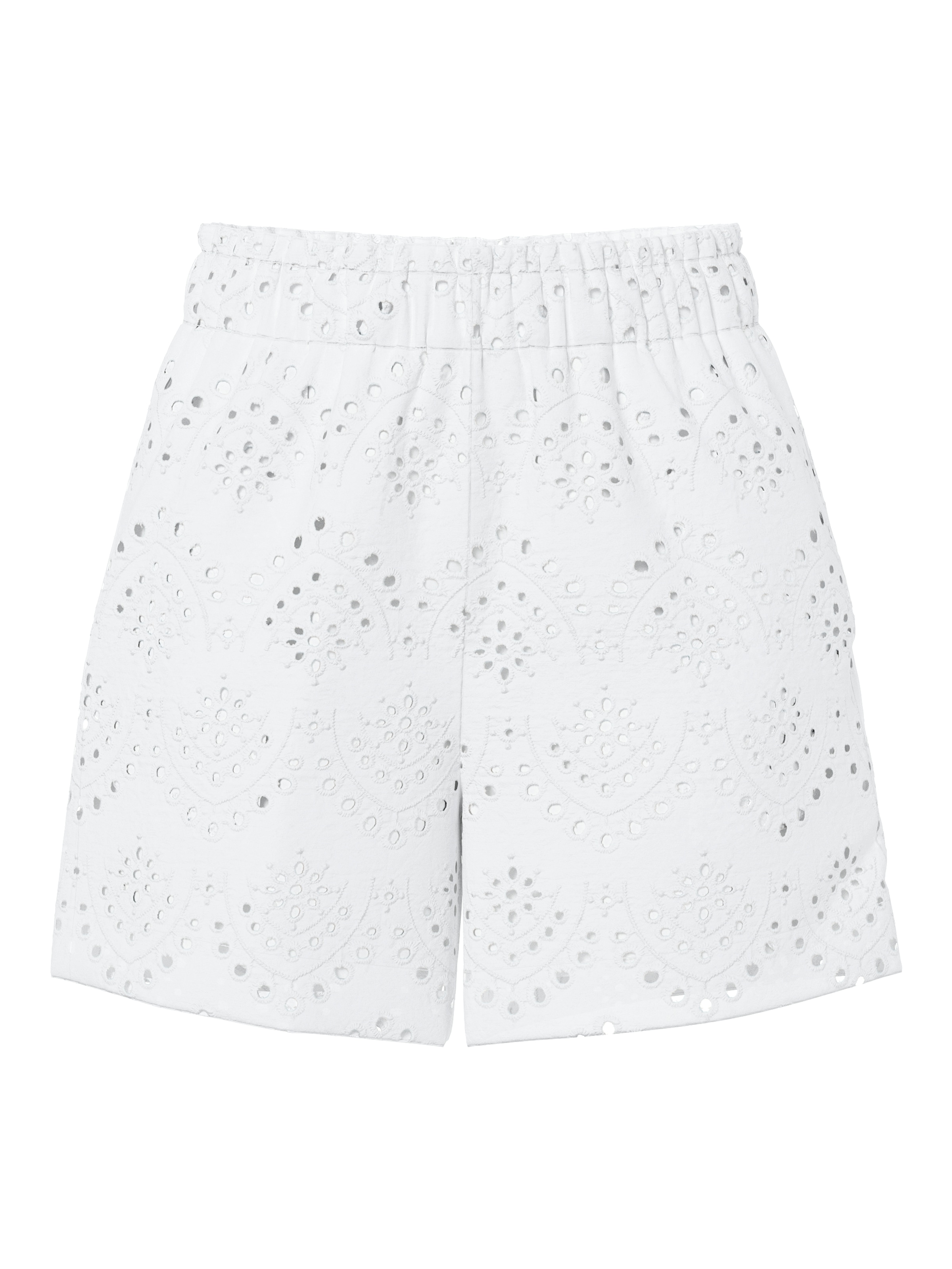 pieces Short »PCVILDE MW SHORTS WVN NOOS«  avec broderie ajourée