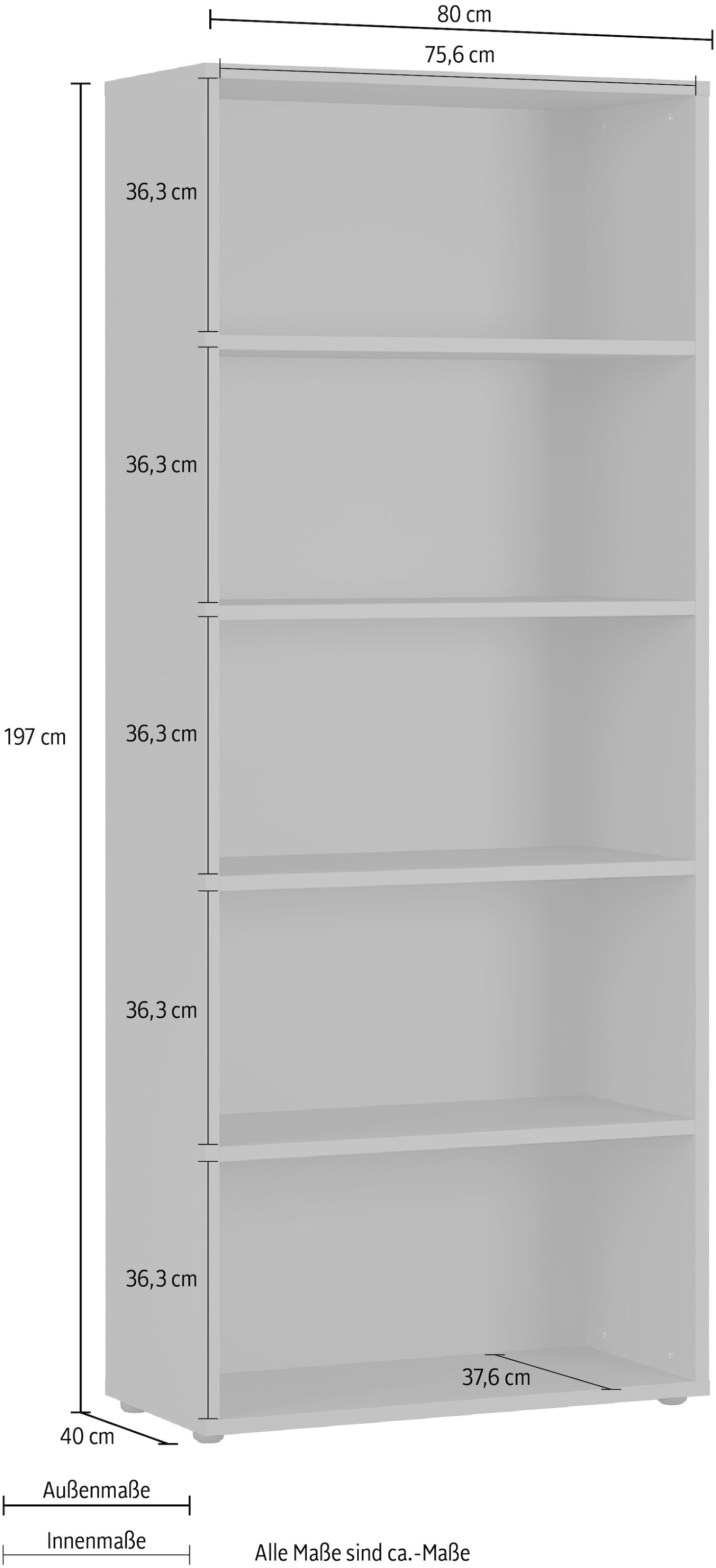 GERMANIA Aktenregal »GW-Agenda Aktenregal« mit verstellbaren Einlegeböden, Breite 45 oder 80 cm, Made in Germany