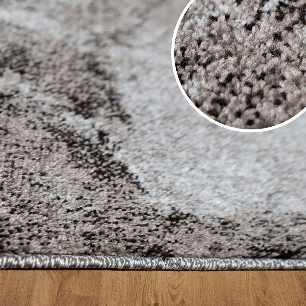 my home Teppich »Sonnenhang« rechteckig 9 mm Höhe mit besonders weichem Flor, Kurzflor, modernes Marmor Design