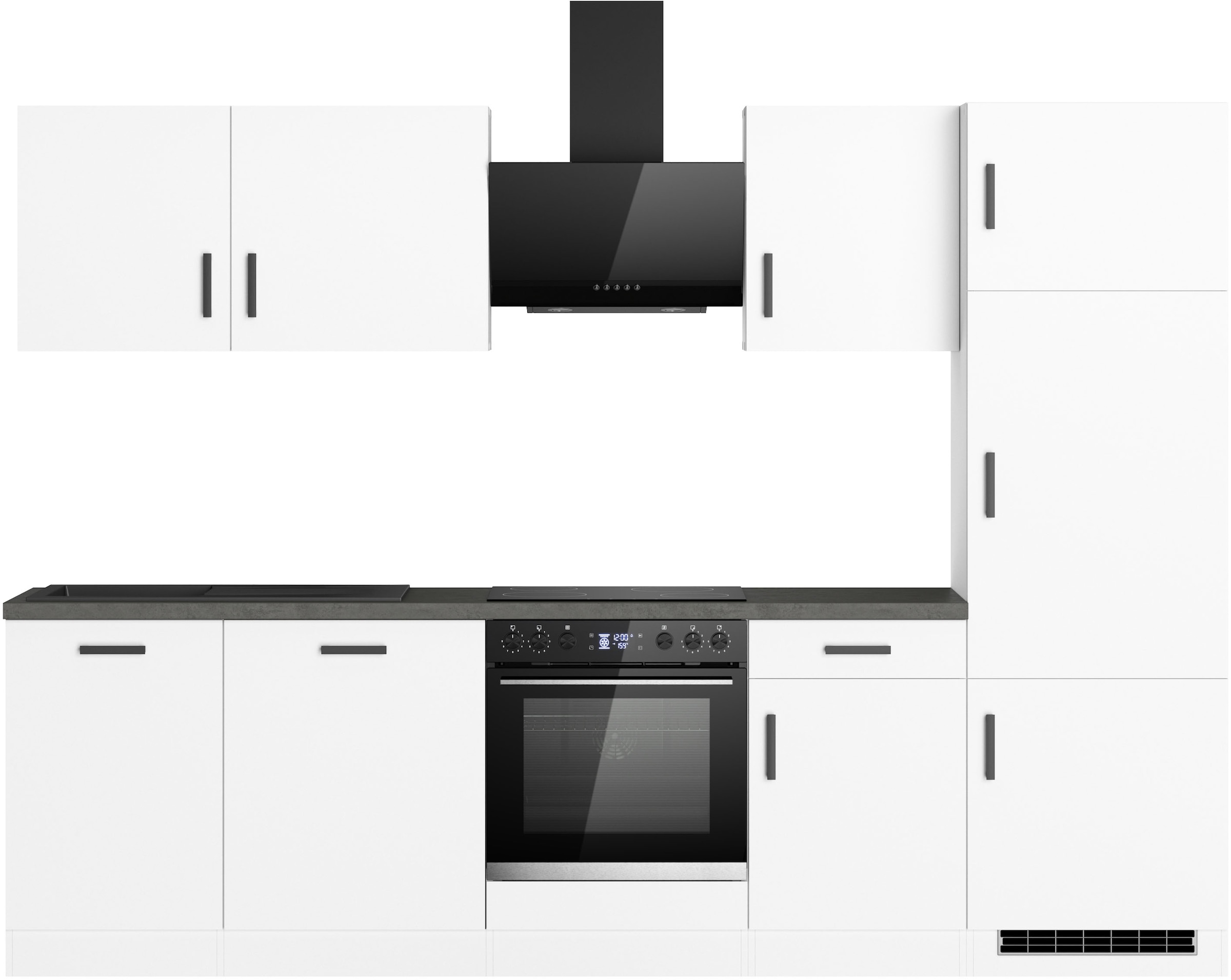KOCHSTATION Kitchenette »KS-Toronto« Largeur 280 cm, option avec appareils HANSEATIC E