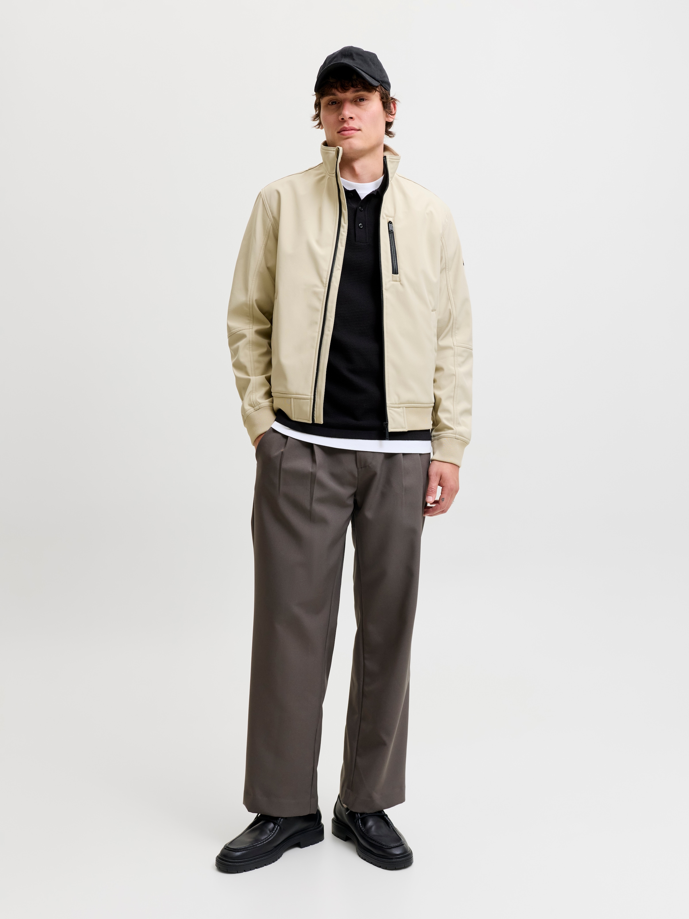 Jack & Jones Pull à col polo »JJEAUSTIN KNIT LS POLO SN« mélange coton, coupe régulière