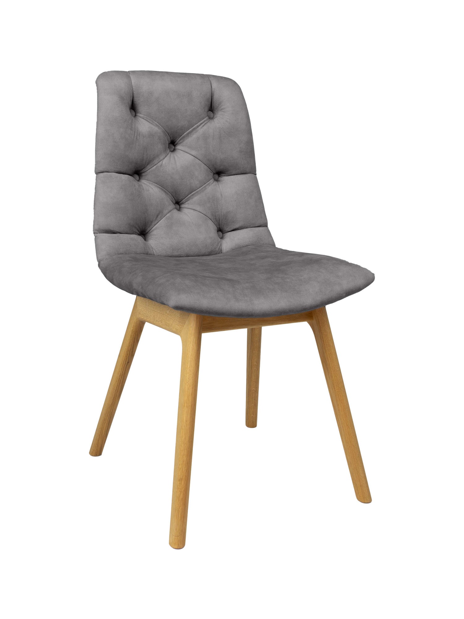 GOODproduct Chaise à 4 pieds »Ramon« (Set) 2 cuismit Massivholzbeinen, verschiedene Stoffe und Farben