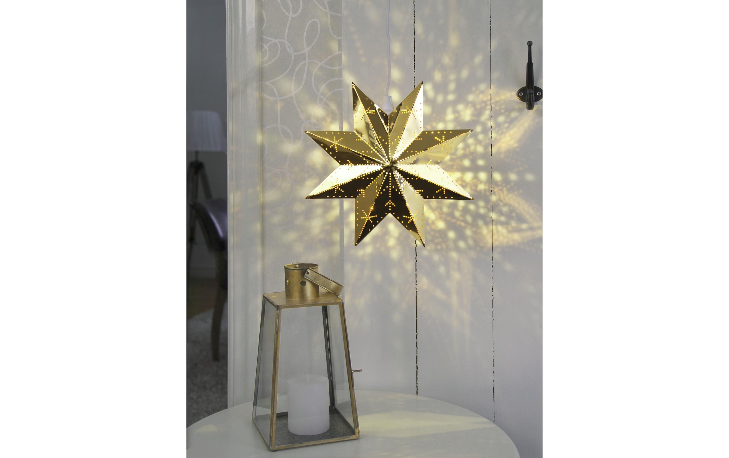 Parforce Traditional Hunting Figurine de Noël »Fensterhänger Metallstern Classic, 28 cm, Messing«