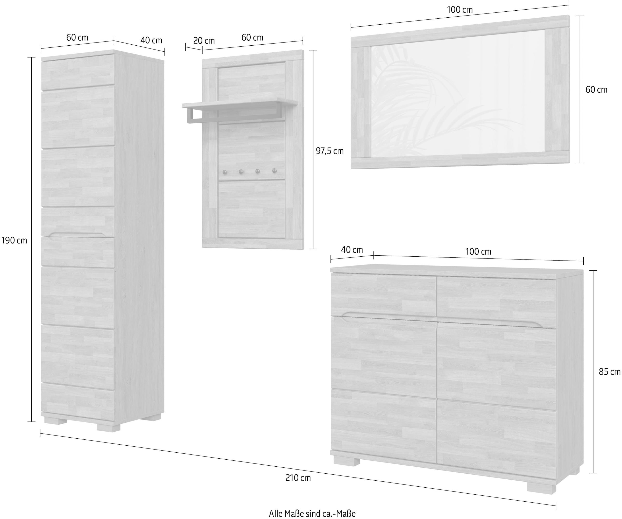Home affaire Garderoben-Set 4 Stk. tlg.