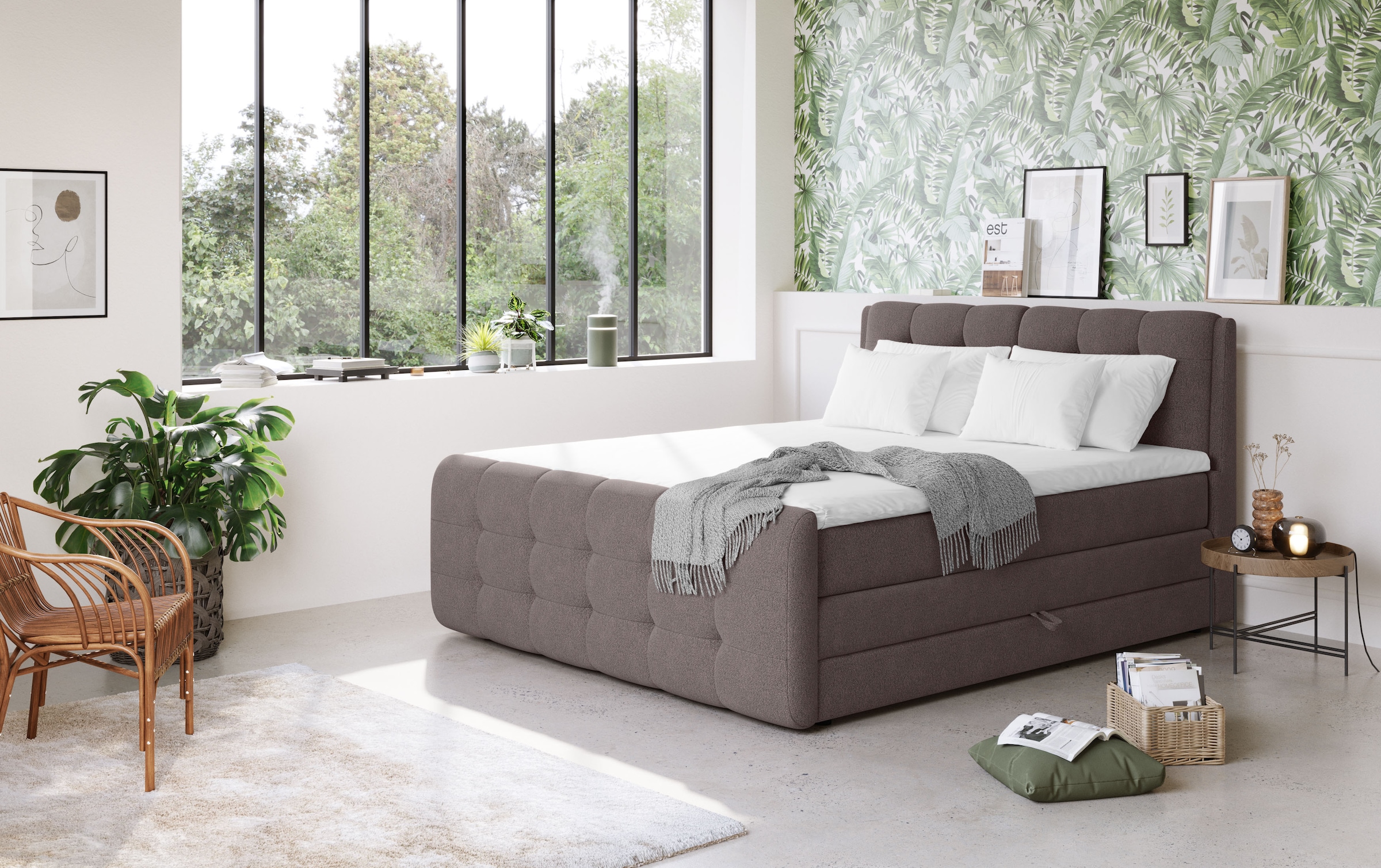 COTTA Lit boxspring »Fort mit Bettkasten, inkl. Topper« erhältlich in verschiedenen Breiten (160cm, 180cm & 200cm)