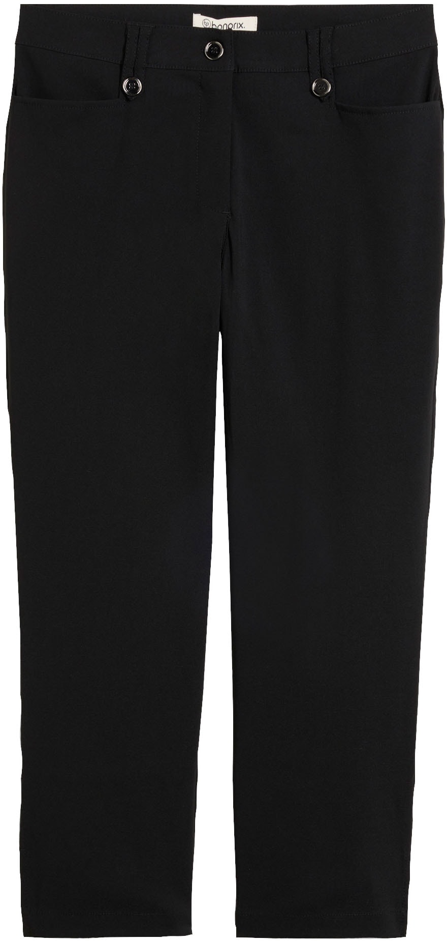 bonprix Pantalon 7/8 »7/8-Bengalin-Hose mit Bequembund«  mit Elasthan-Anteil, Regular Fit, mit Bequembund