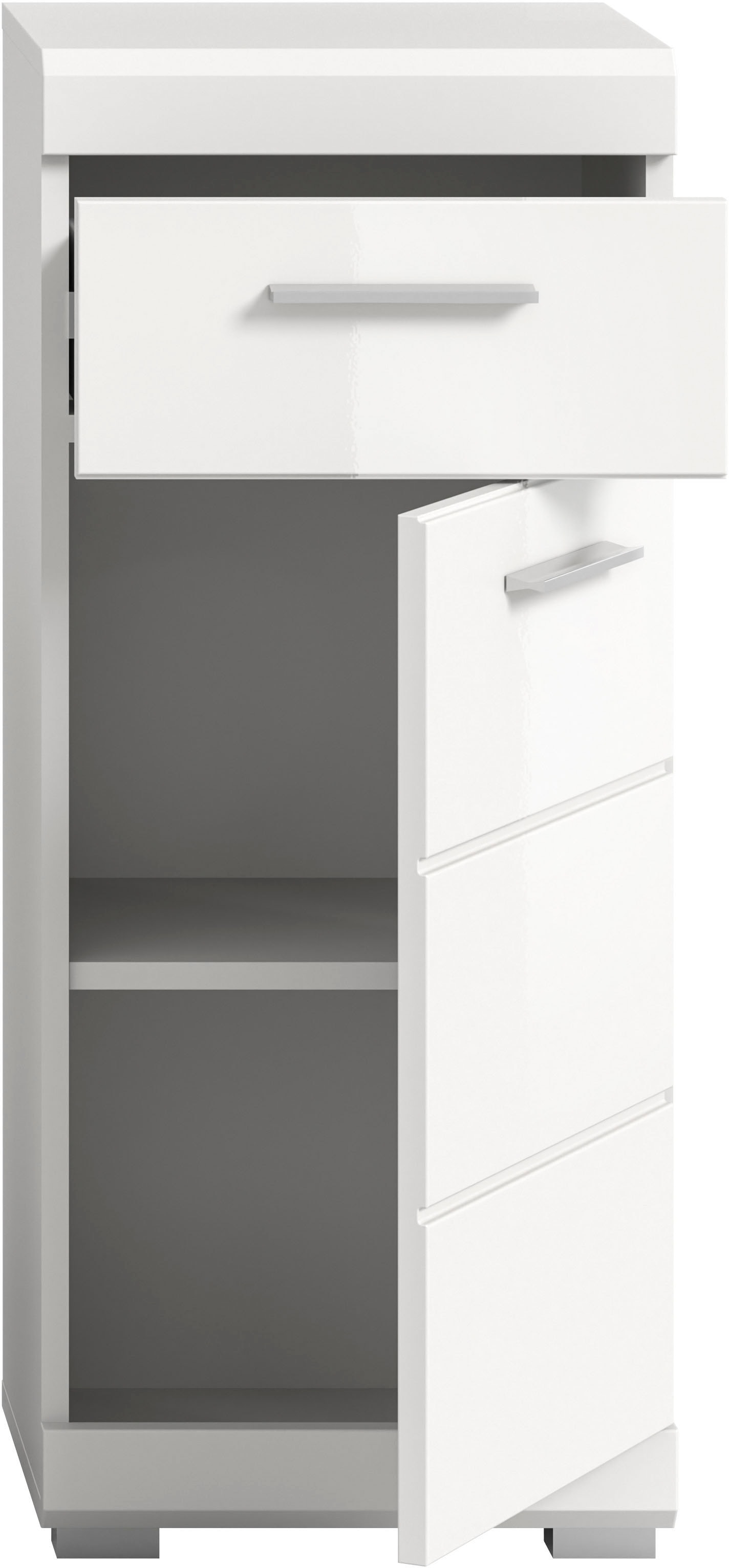 welltime Armoire basse »SIENA, Breite 37cm, 1 Tür, 1 Schubkasten, 2 Fächer, MDF-Front« BEST-SELLER !, 1 cuis tlg. disponible en plusieurs couleurs, meubles de salle de bain, armoire de salle de bain, commode, salle de bain