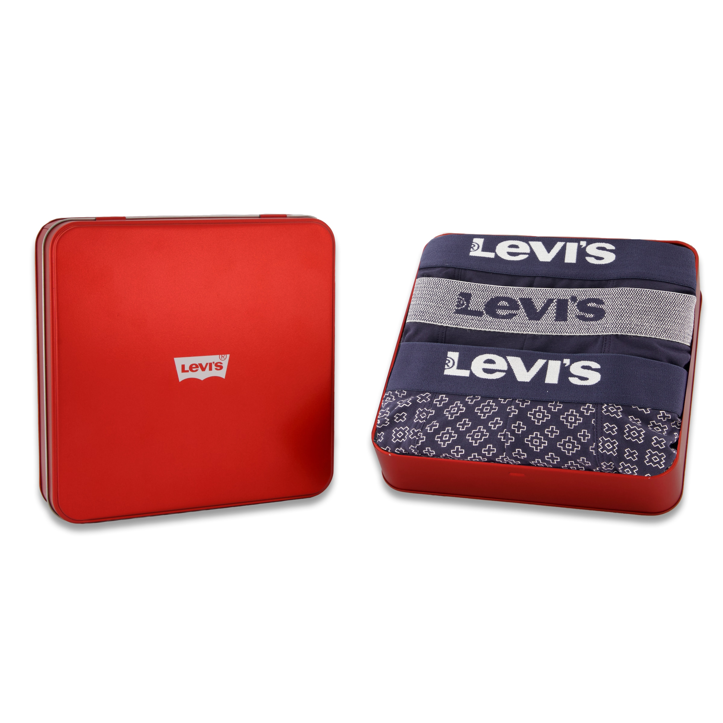 Levi's® Boxershorts »LEVIS MEN GIFTBOX DENIM BOXER BRIEF 3P« 3er Pack, 