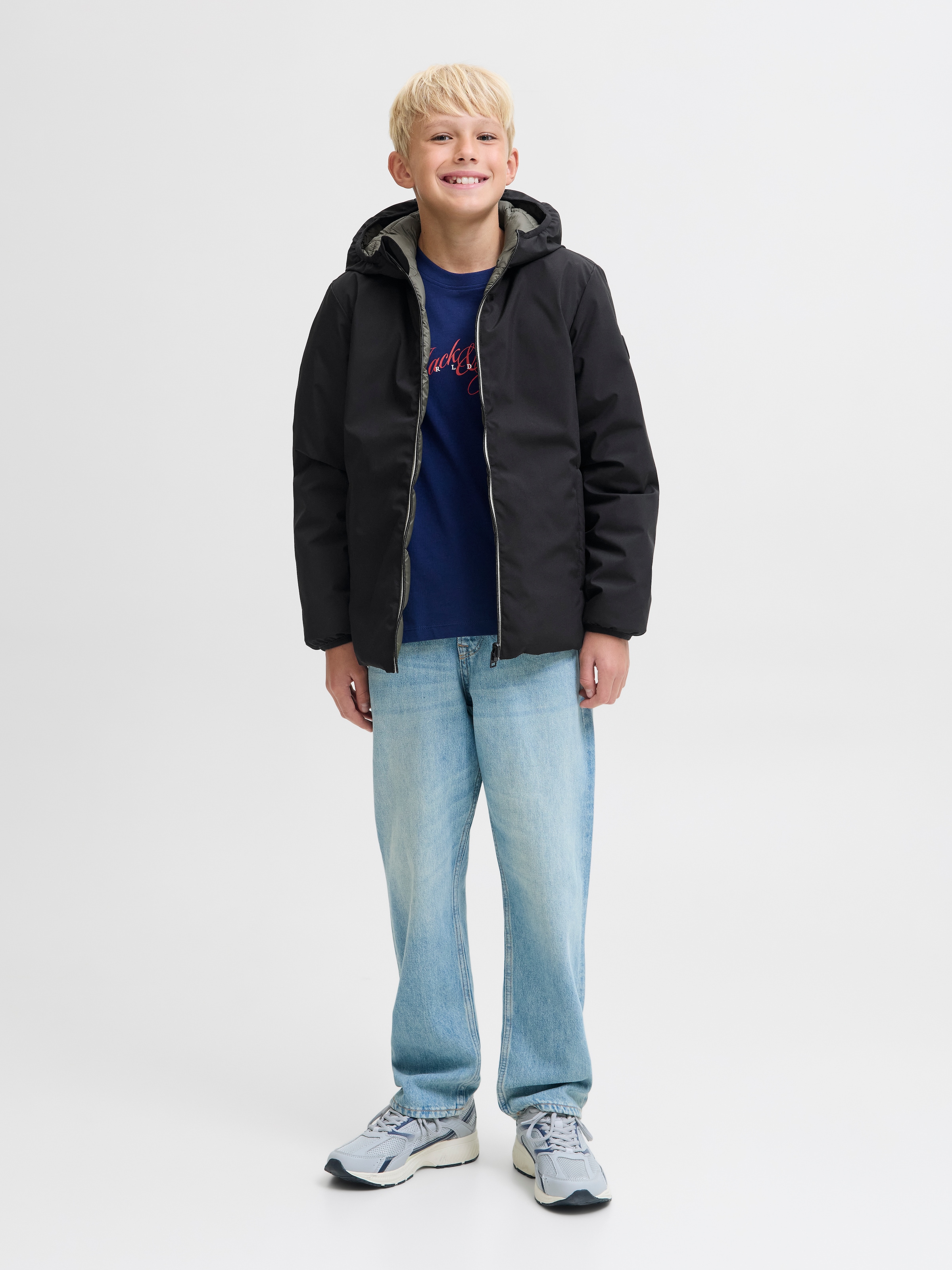 Jack & Jones Junior Veste d'extérieur »JJEBROOK REVERSIBLE JACKET SN JNR« mit Kapuze