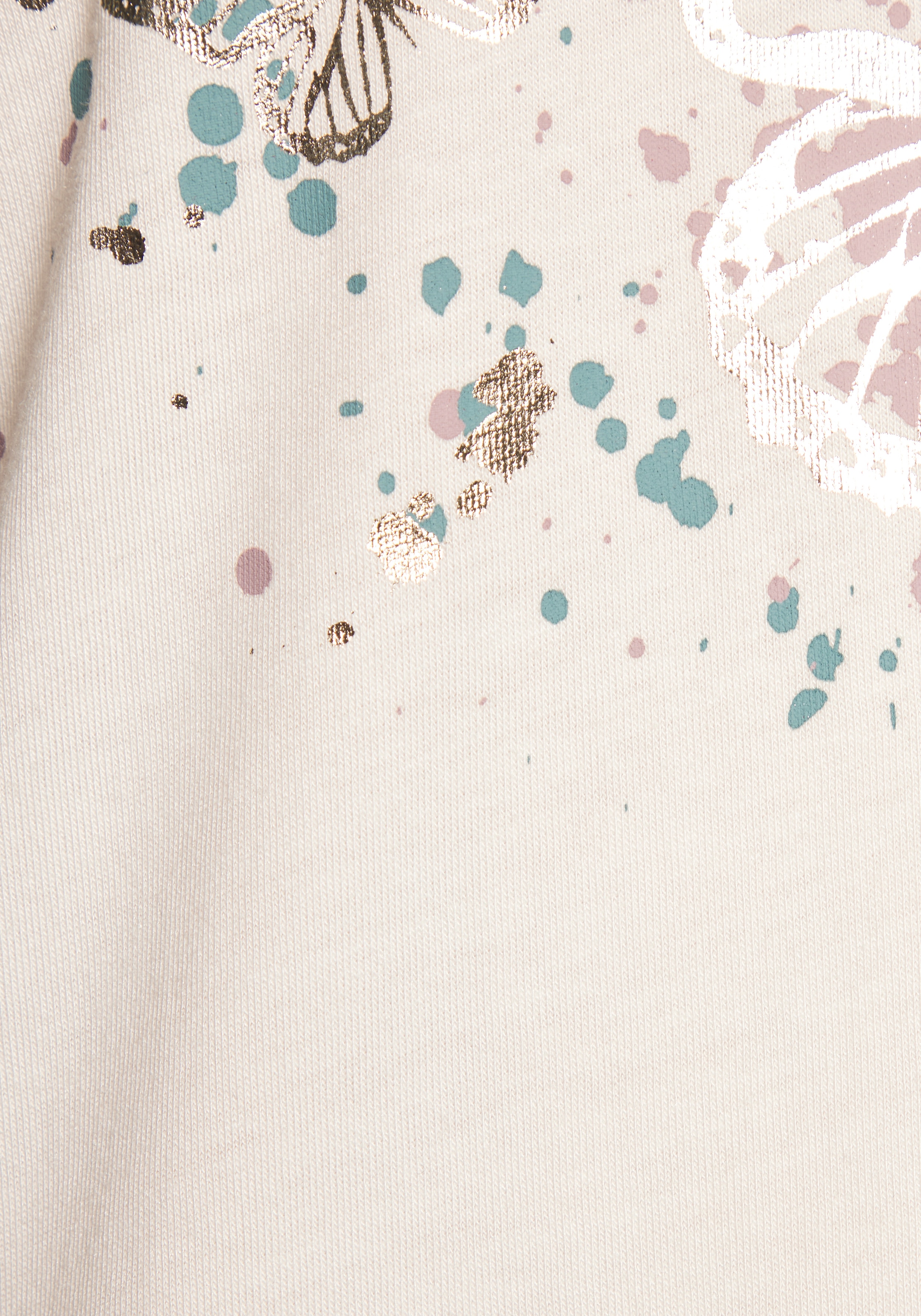 Vivance T-Shirt »mit glänzendem Frontprint« aus angenehmer Baumwoll-Modal-Qualität