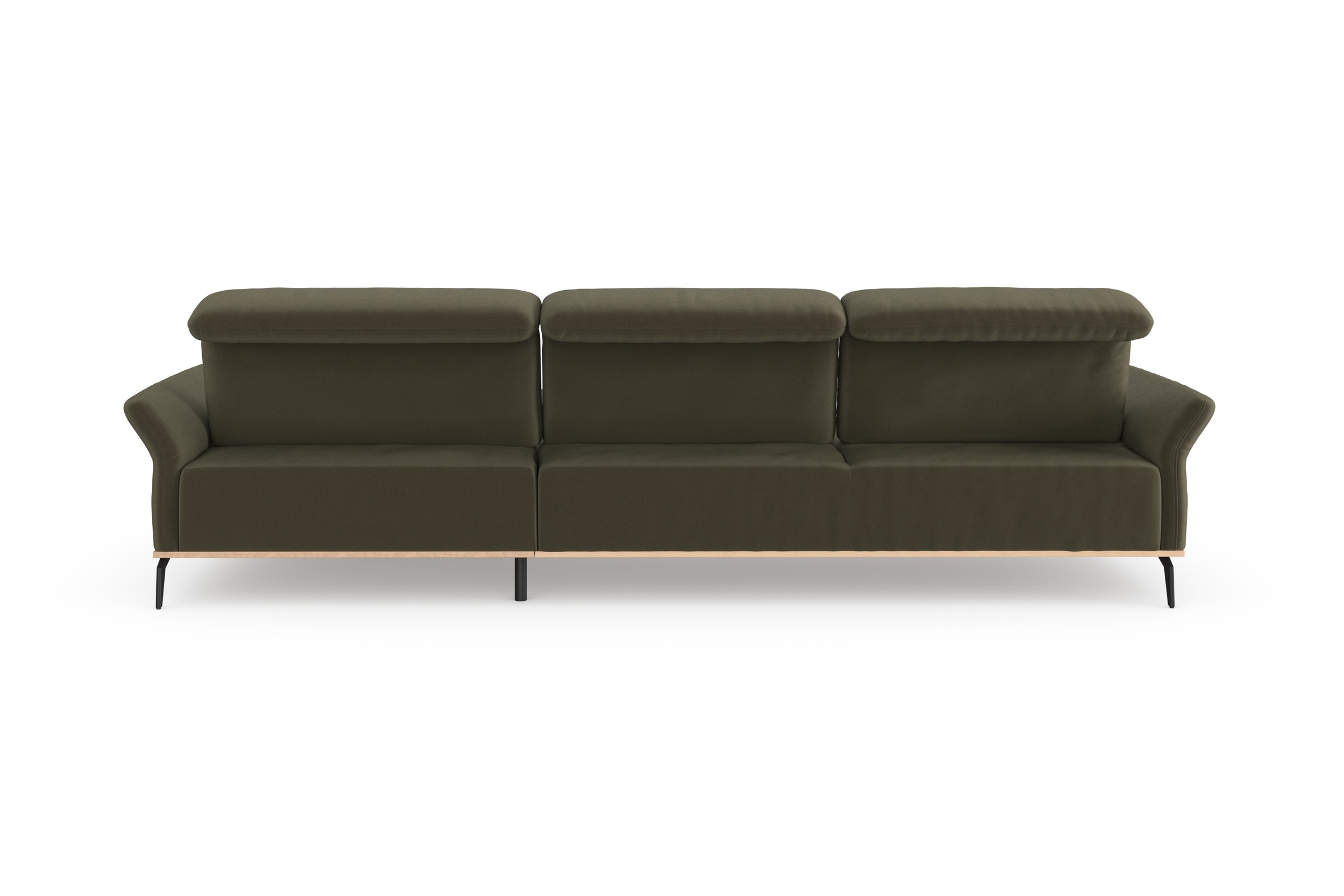 Home affaire Canapé d'angle »Fjord L-Form« massiv, wahlweise mit Armlehnfunktion, Kopf- Sitztiefenverstellung