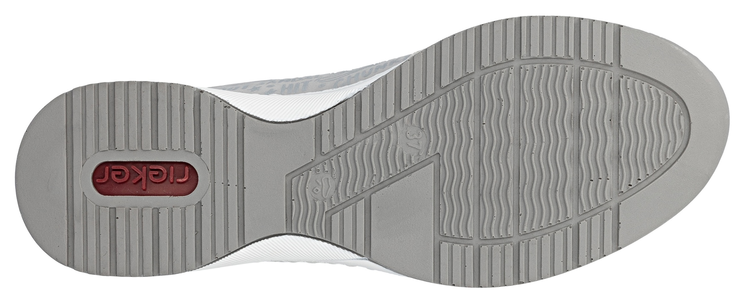 Rieker Sneakers  mit Lettern bedruckt, Freizeitschuh, Halbschuh, Schnürschuh