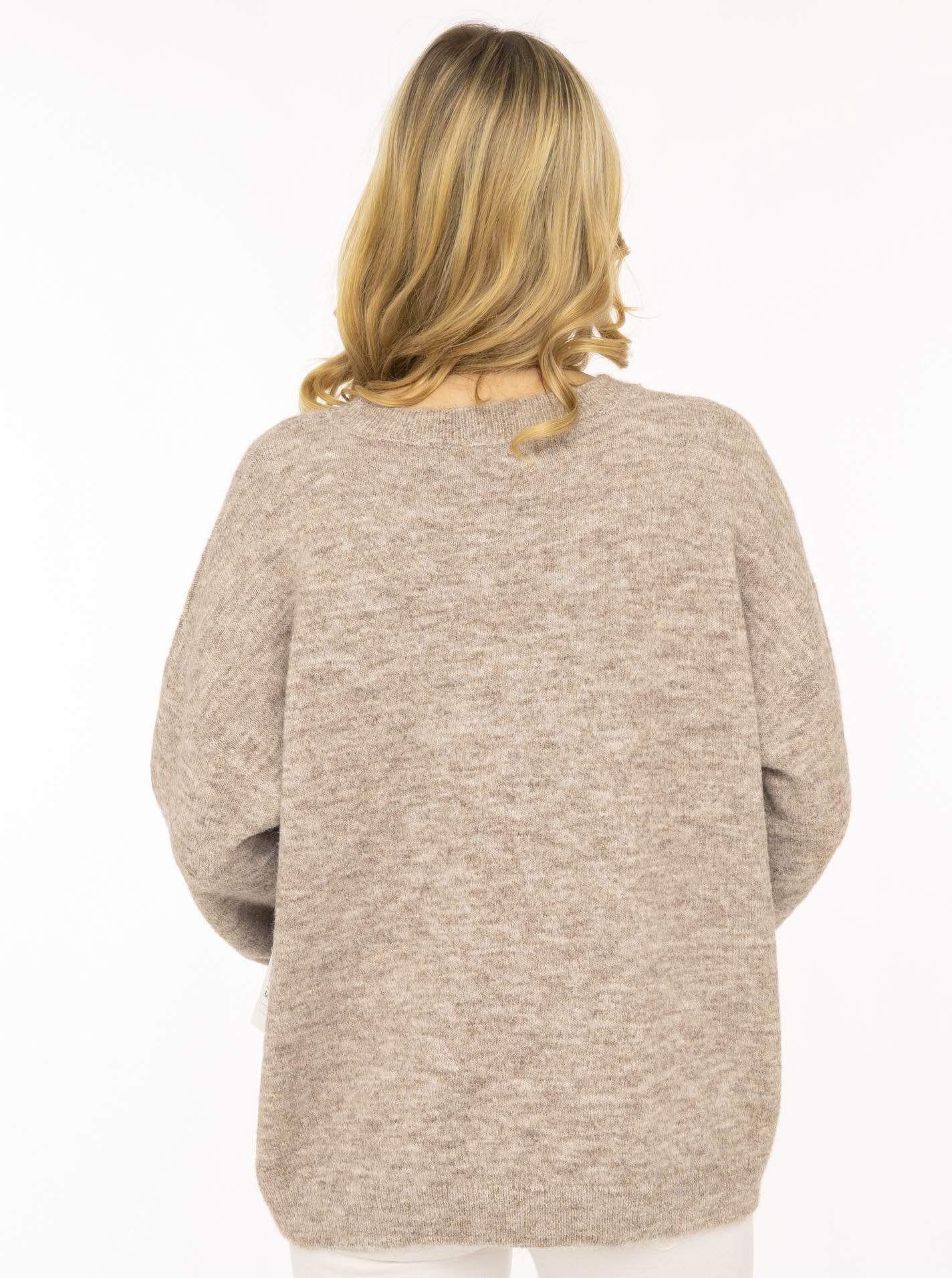 Zwillingsherz Strickpullover »"Dog Amour"« mit Hundemotiv, Rundhals, oversize, überschnittene Schultern, Strick