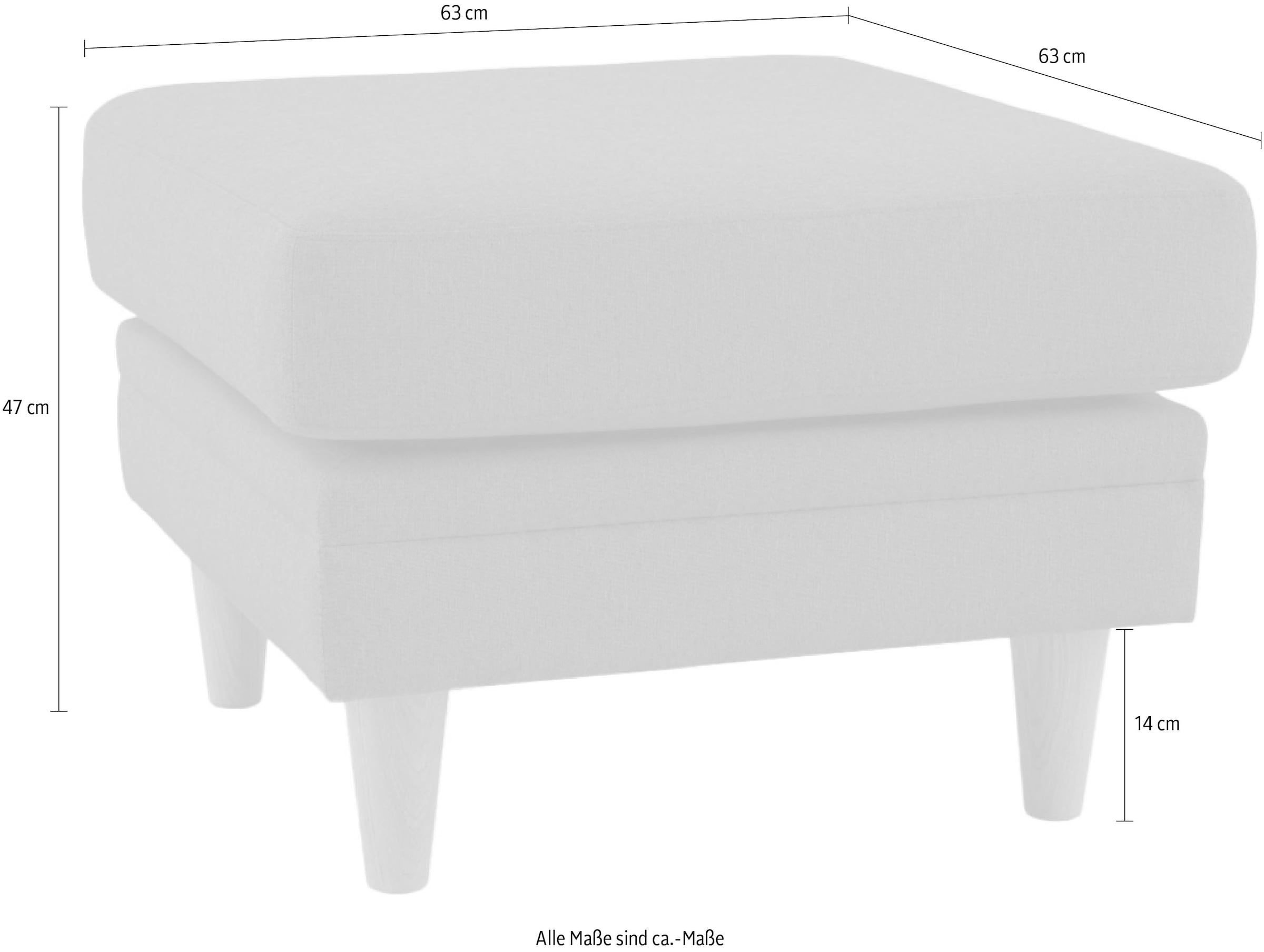 Home affaire Tabouret rembourré »Arellano, Breite 63 cm« 1 cuis tlg. klassisches Design, mit Massivholzfüssen, Webstoff fein, Chenille