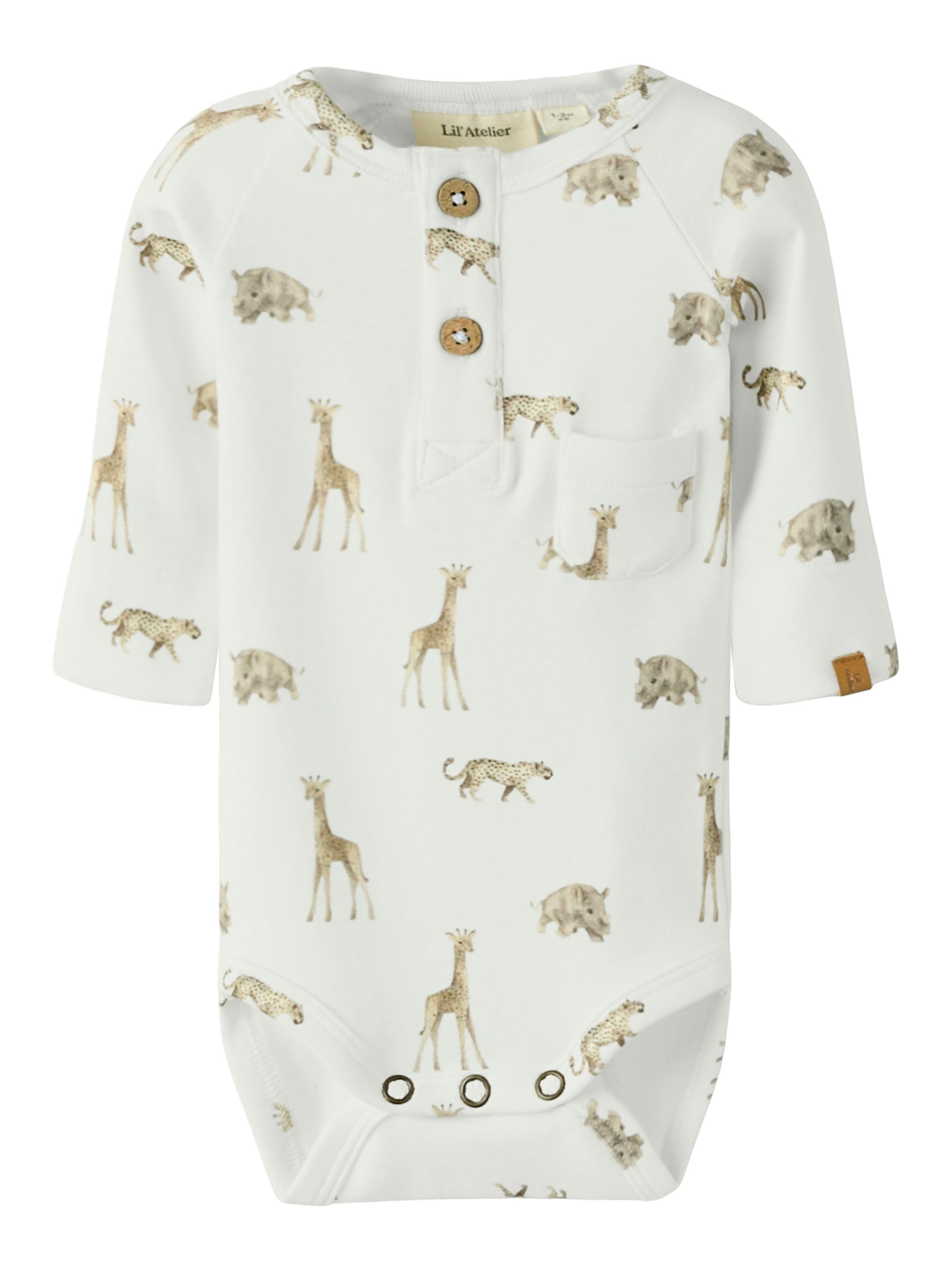 Lil' Atelier Langarmbody »NBMGAYO ELM LS SLIM BODY LIL NOOS« Baumwollmischung