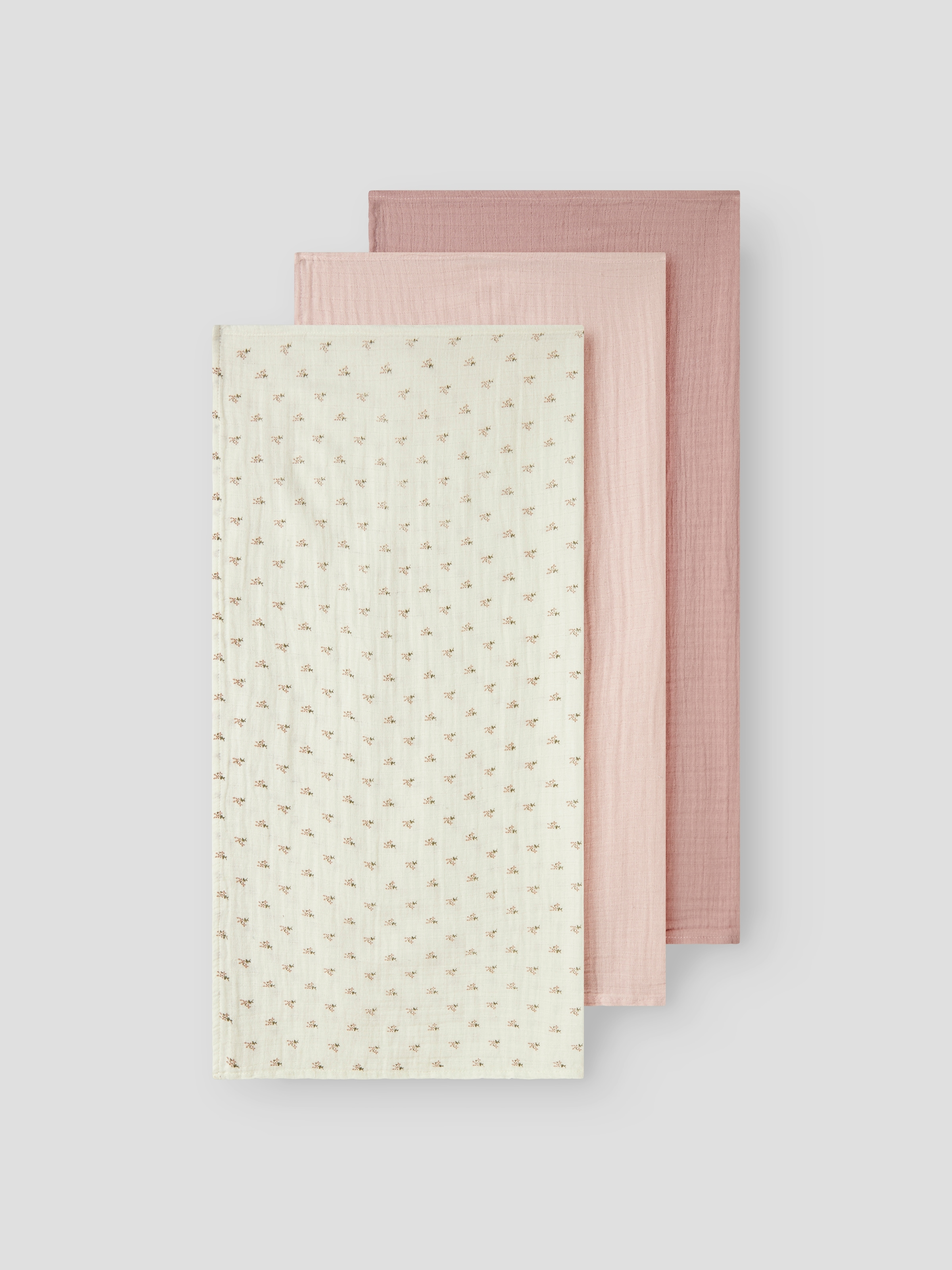 Lil' Atelier Foulard multifonctionnel »NBNISLEYS 3PACK NAPPIES LIL NOOS« 3 cuis Baumwolle,  Druck