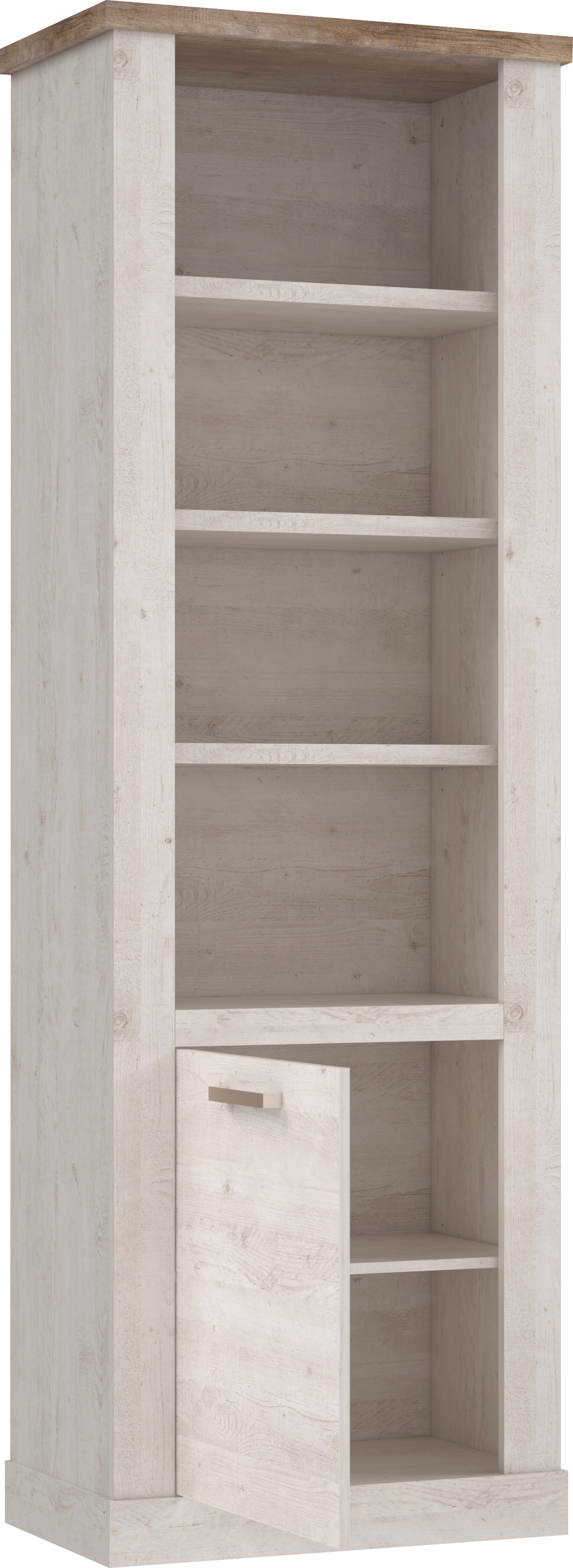 FORTE Étagère à livres »Duro« Hauteur 212 cm, étagère à dossiers avec porte, style maison de campagne
