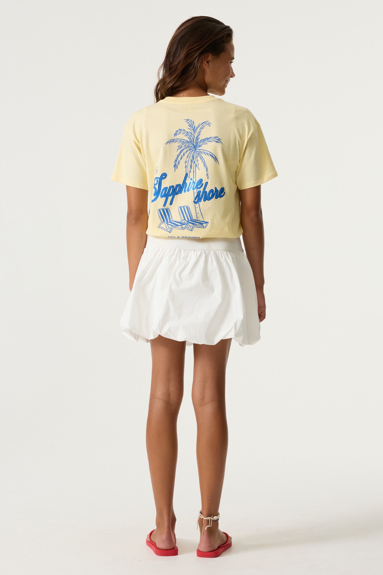 Garcia Shirt à col rond avec grand imprimé dos, pour filles
