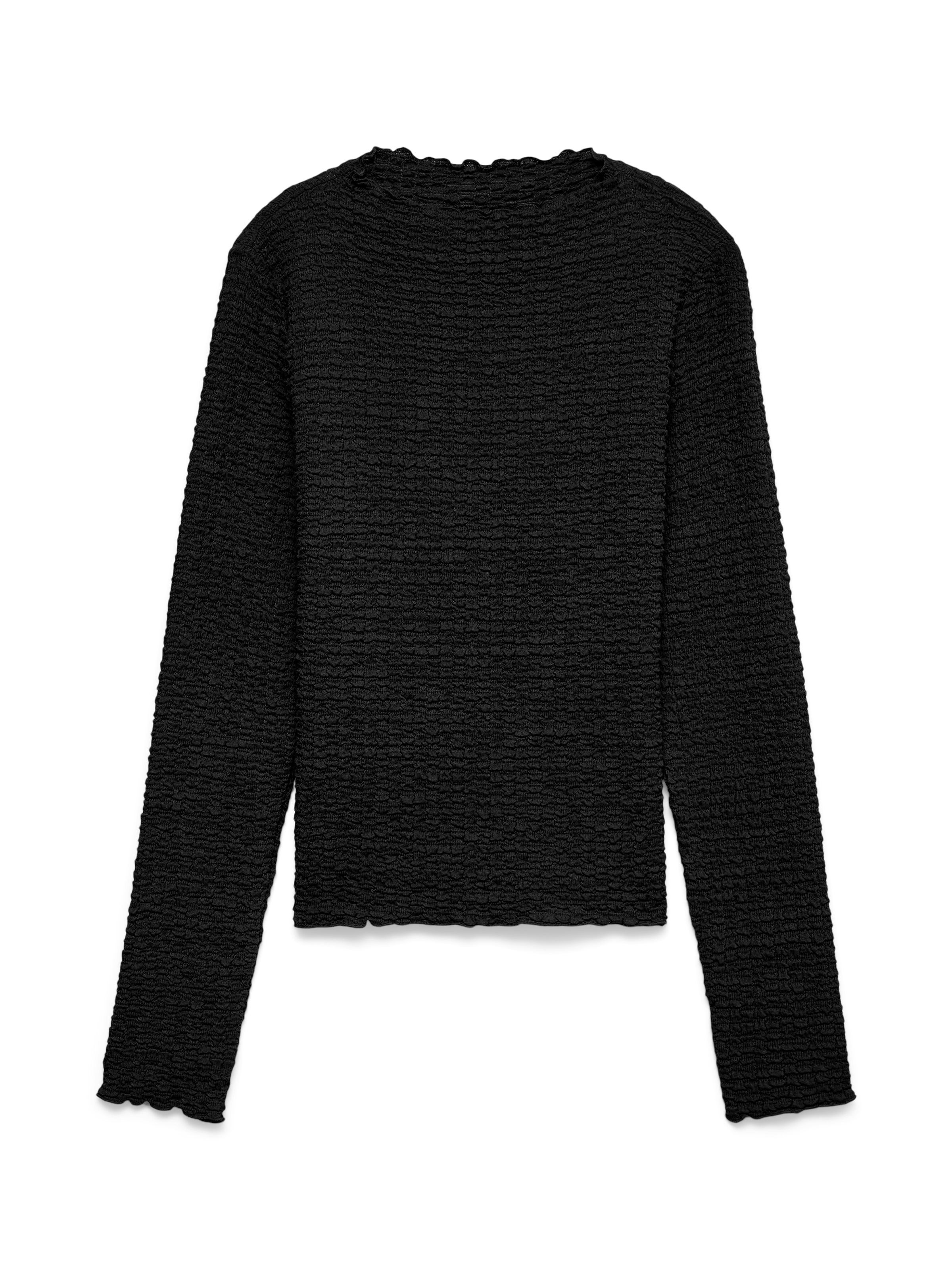 Vero Moda T-shirt à manches longues »VMZIA LS FUNNEL NECK TOP JRS NOOS« mélange coton, coupe régulière