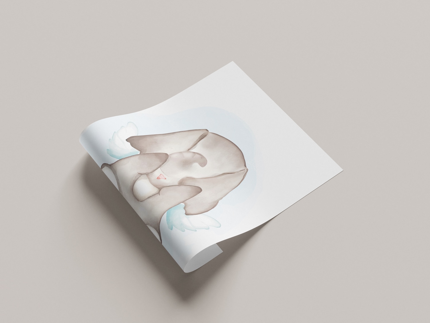 Lüttenhütt Bild mit Rahmen »oder Poster, Elefant mit Flügeln« Elefant | Fantasy | Tiere 1 Stk. tlg. HD Premium Druck