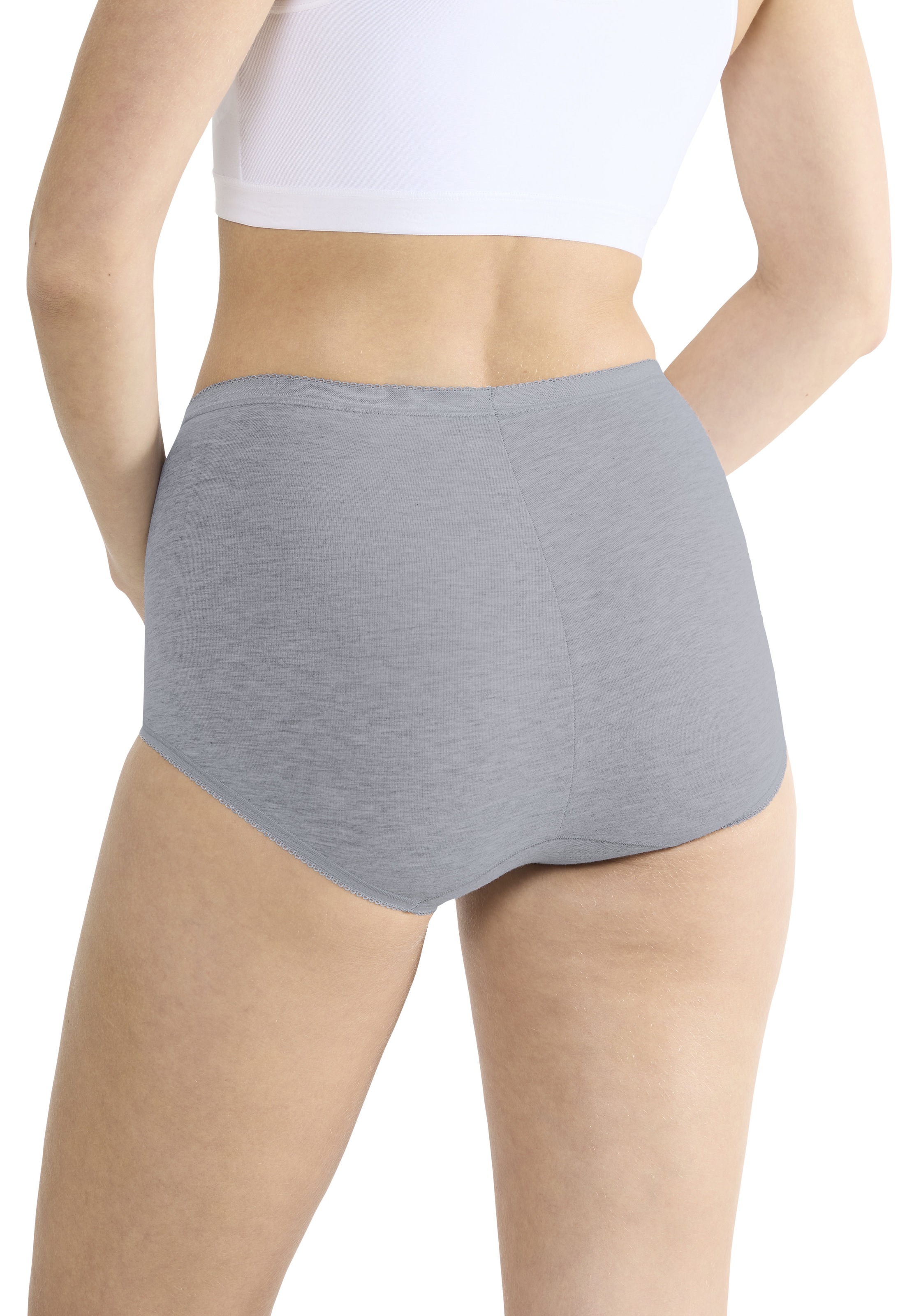 sloggi Maxislip »Basic+« 4er Pack,  Baumwollmischung, weiche Nähte, hohe Taille, elastisch