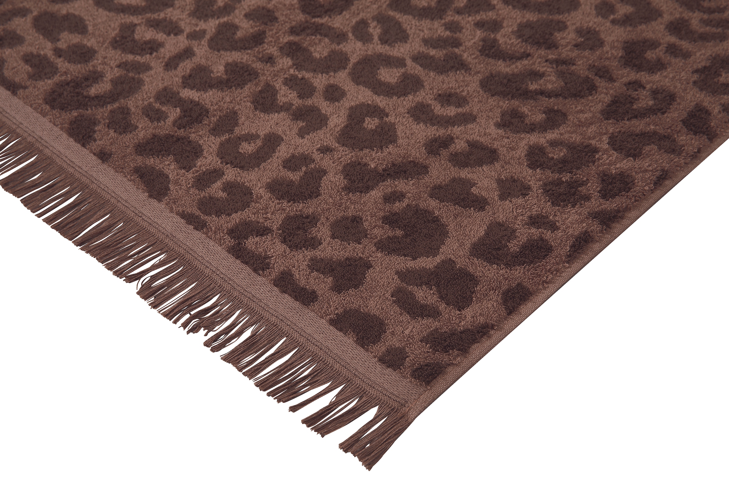 GOODproduct Handtuch Set »Tiffani, Leopardenmuster, Premium Handtücher 8-tlg, 500 gr/m²« Set 8 Frottier 4 Duschtücher, 4 Handtücher, Animal Print, Leo, modern, mit Fransen