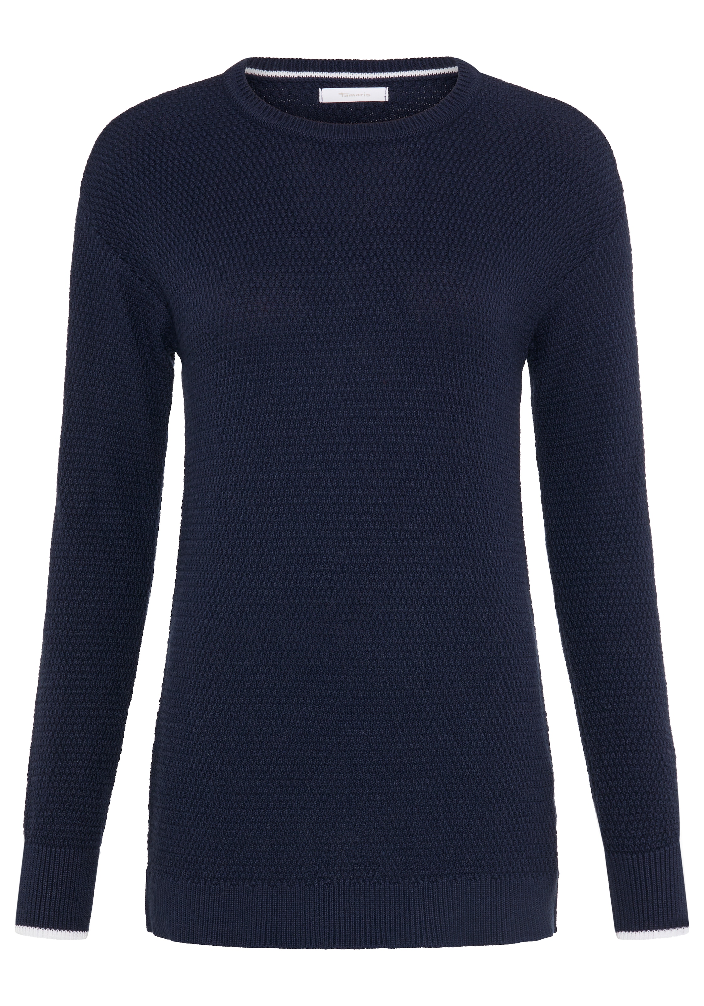 Tamaris Pull en tricot »mit dezentem Strickmuster« avec détails colorés