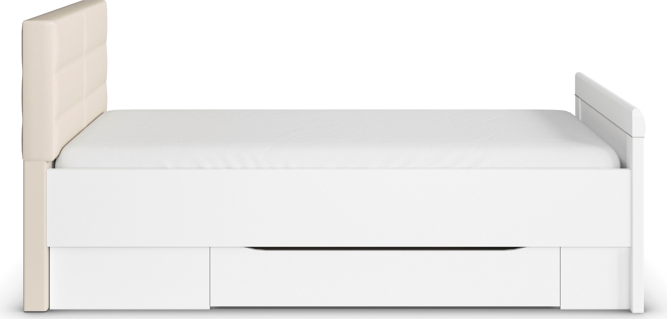 rauch Lit de rangement »Bett Einzelbett Stollenbett Bettkästen EVELYN« à hauteur confortable avec tête de lit rembourrée et tiroirs MADE IN GERMANY