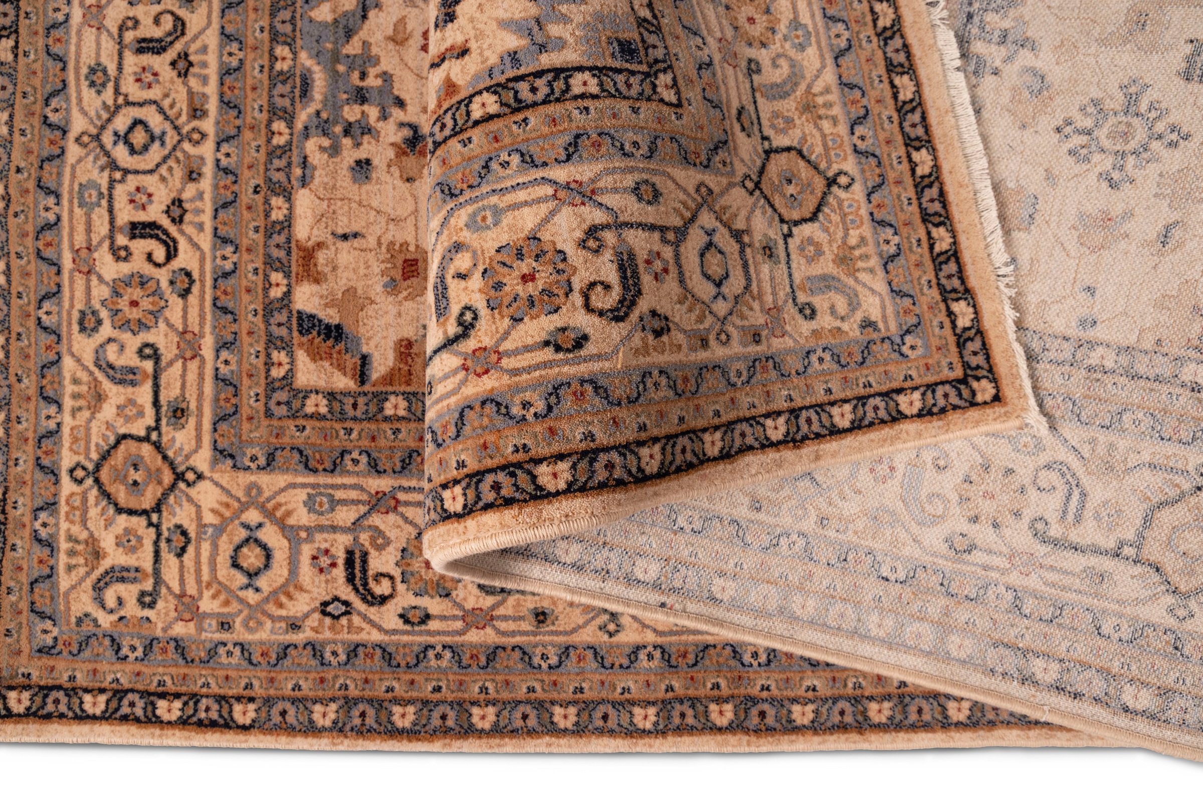 THEKO Tapis en laine »Saharna 7521« Rectangulaire 12 mm Höhe reine Wolle, Orient-Optik, mit Fransen