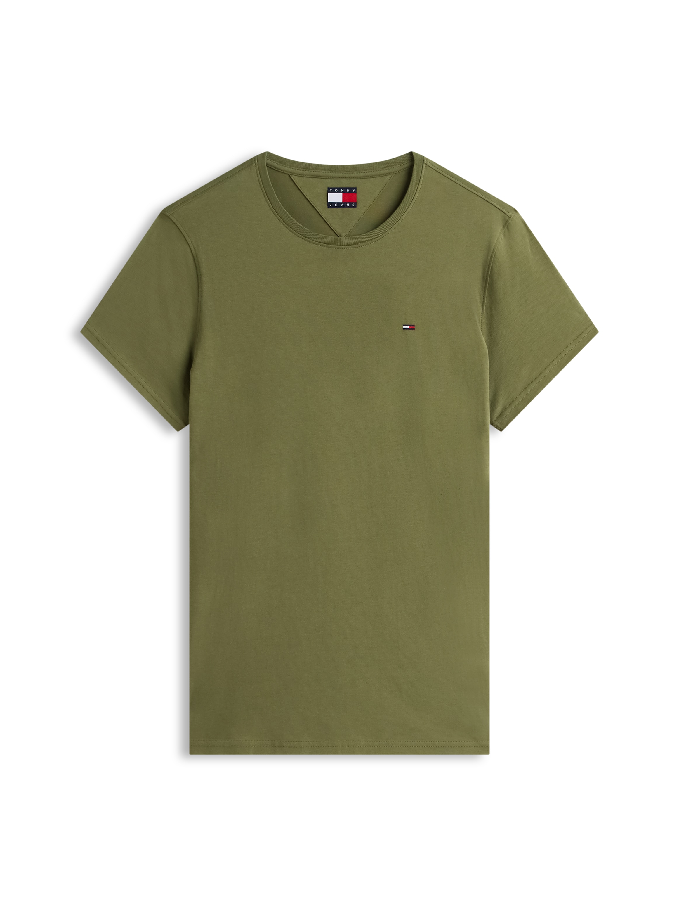Tommy Jeans T-Shirt »TJM ESSENTIAL SOLID TEE« mit Rundhalsausschnitt und dezenter Logo-Flag