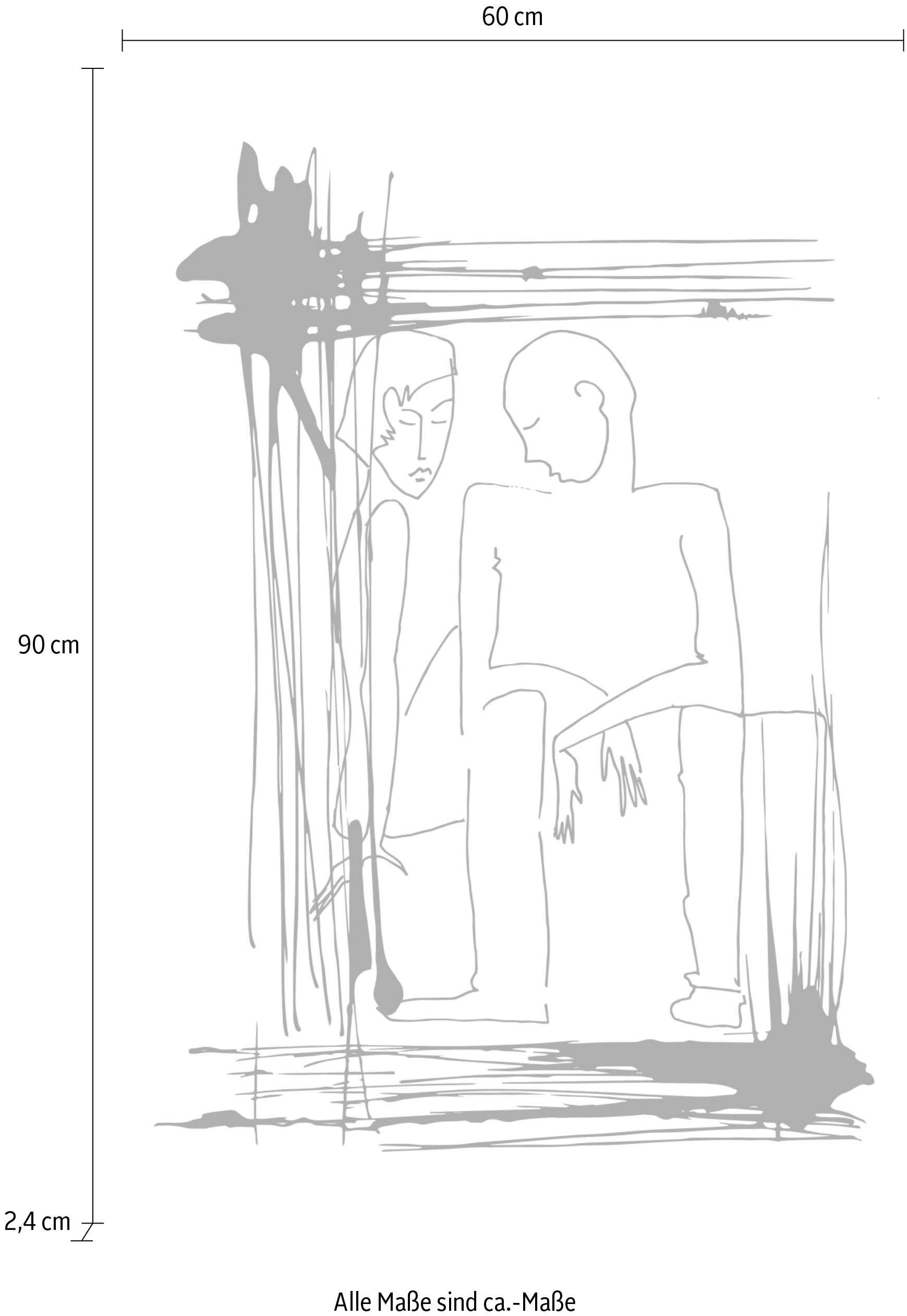 queence Acrylglasbild »Mann und Frau« Frau | Kunst | Mann | Schwarz-Weiss Fine Art-Print in Galeriequalität