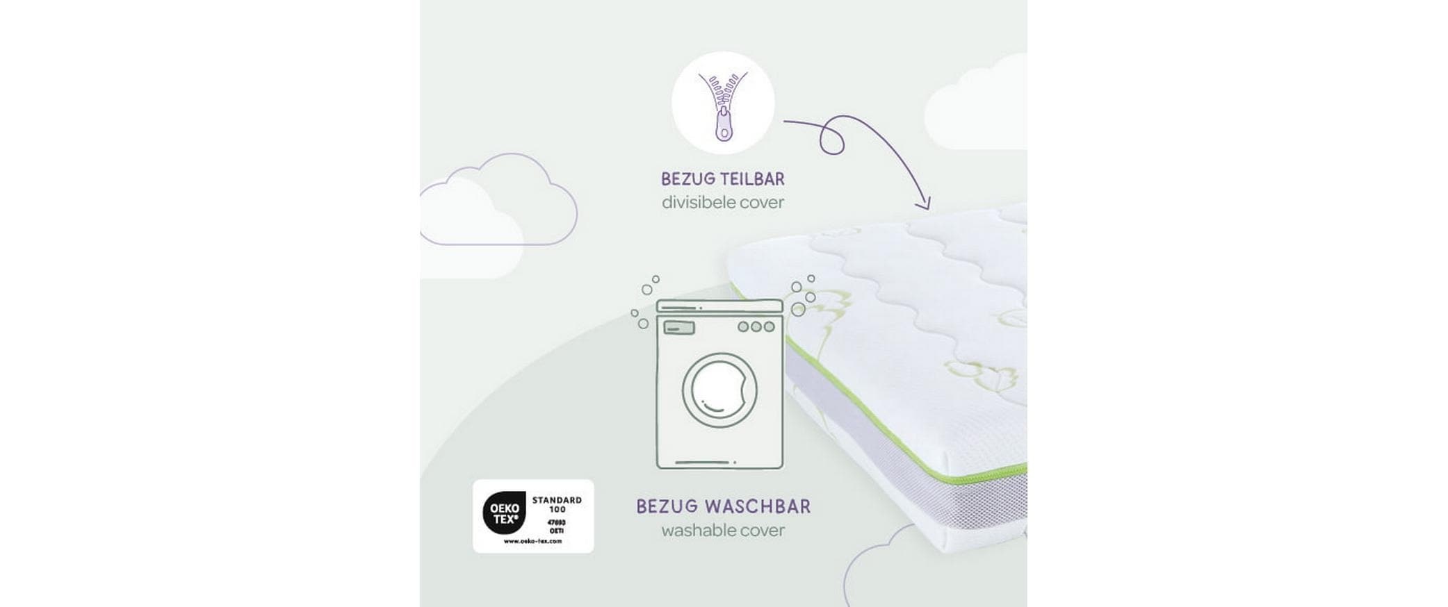 Träumeland Matelas pour enfants »Nachteule« 18 cm hoch 1 cuis tlg.