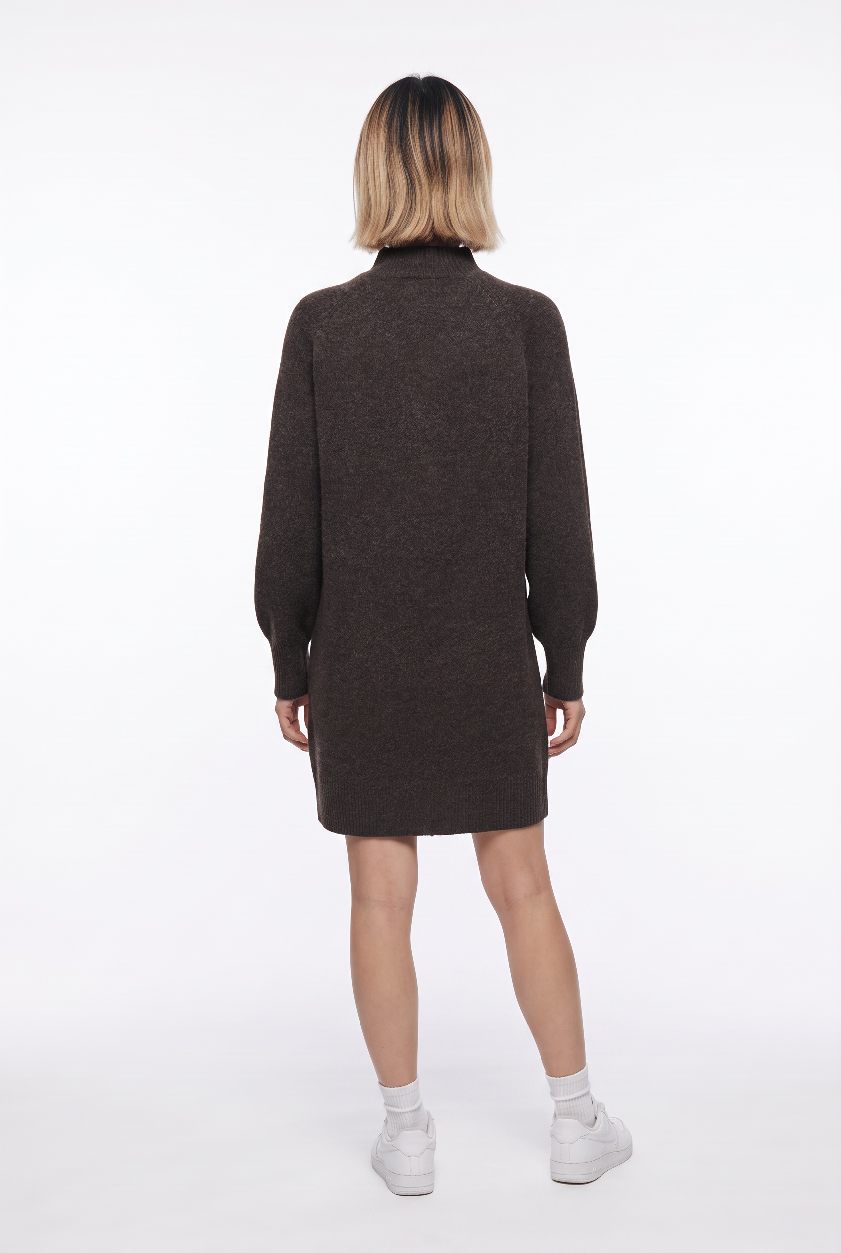 ONLY Robe en tricot »ONLOLIVIA LS HIGH NECK DRESS CC KNT« mélange de matériaux, coupe régulière