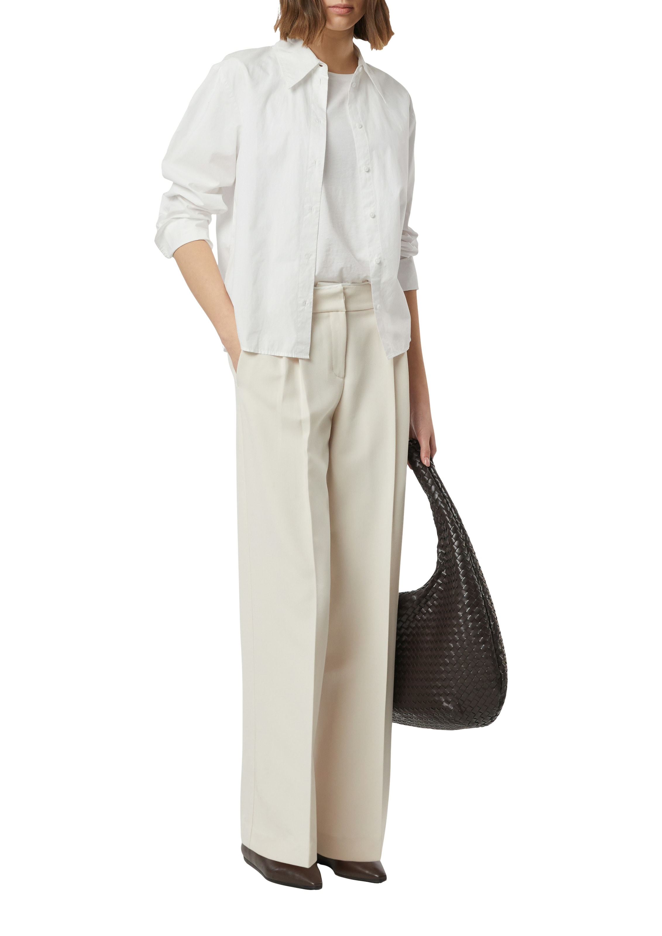 Comma Pantalon en tissu  mit geradem Bein und Bundfalten