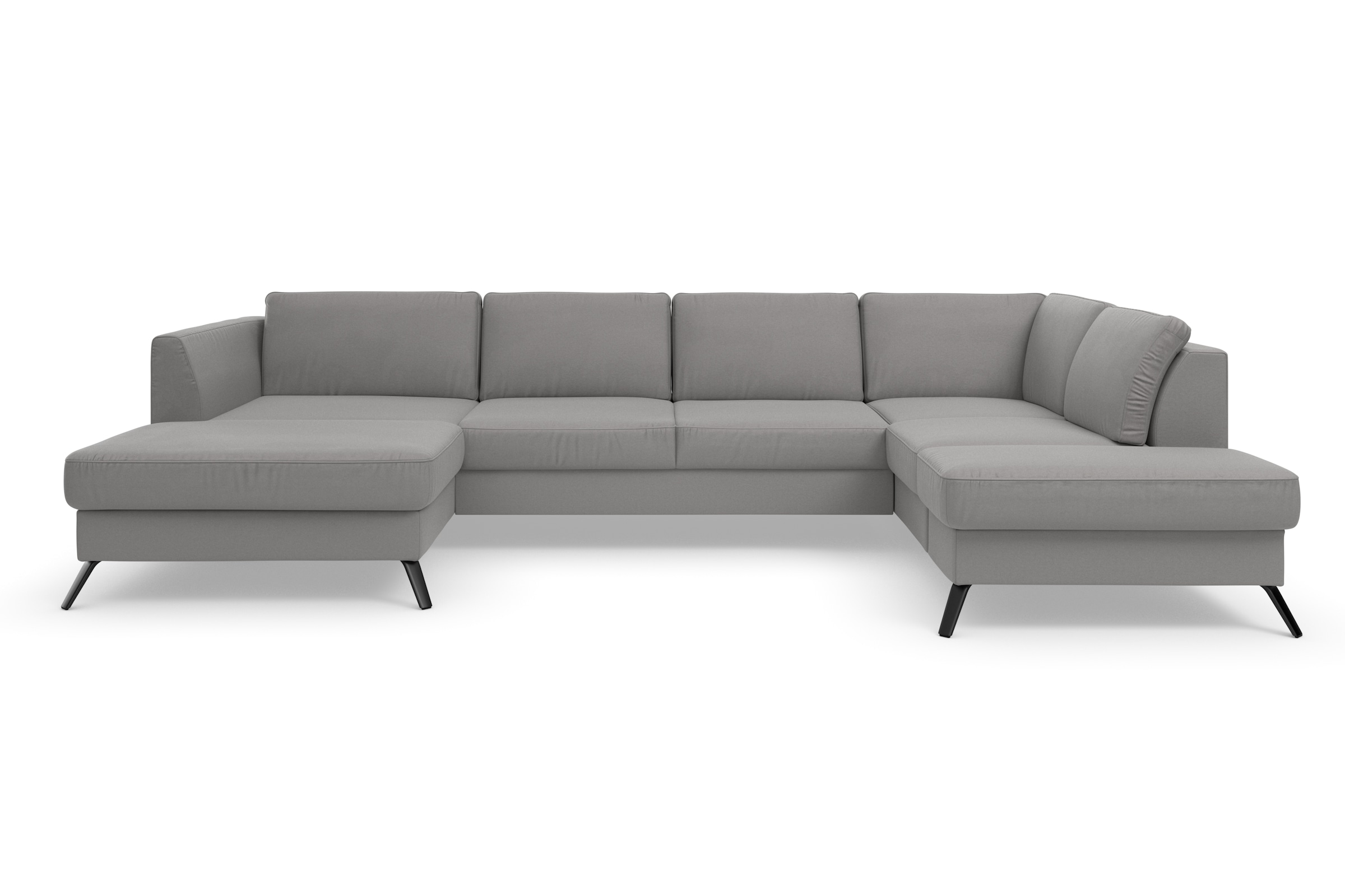 sit&more Wohnlandschaft »Olsen U-Form« inklusive Sitztiefenverstellung, optional Schlaffunktion, 15cm hoch