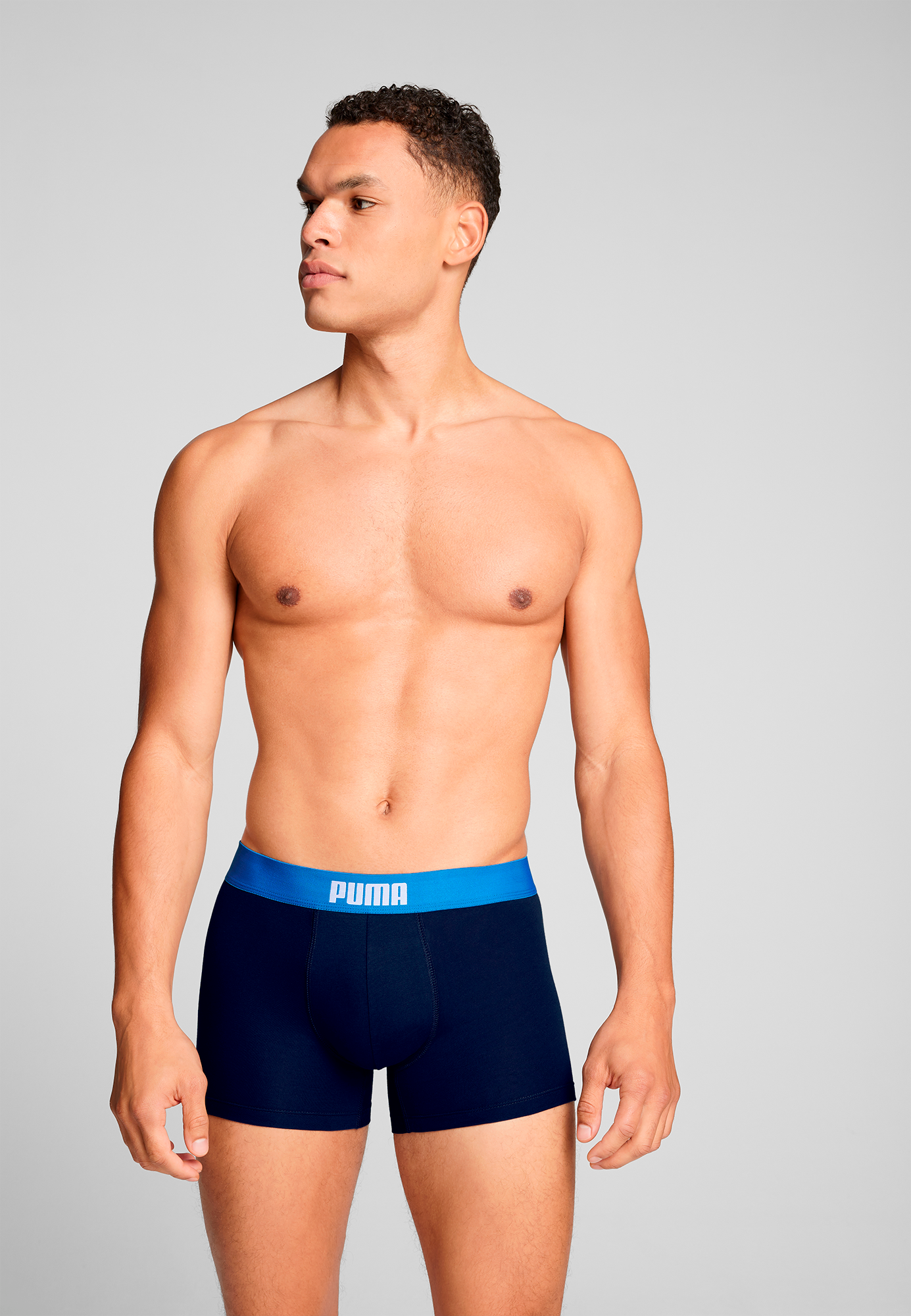 PUMA Boxer »PUMA MEN EVERYDAY PLACED LOGO BOXERS 2P« Packung, 2er-Pack,  mit Logo Webbund