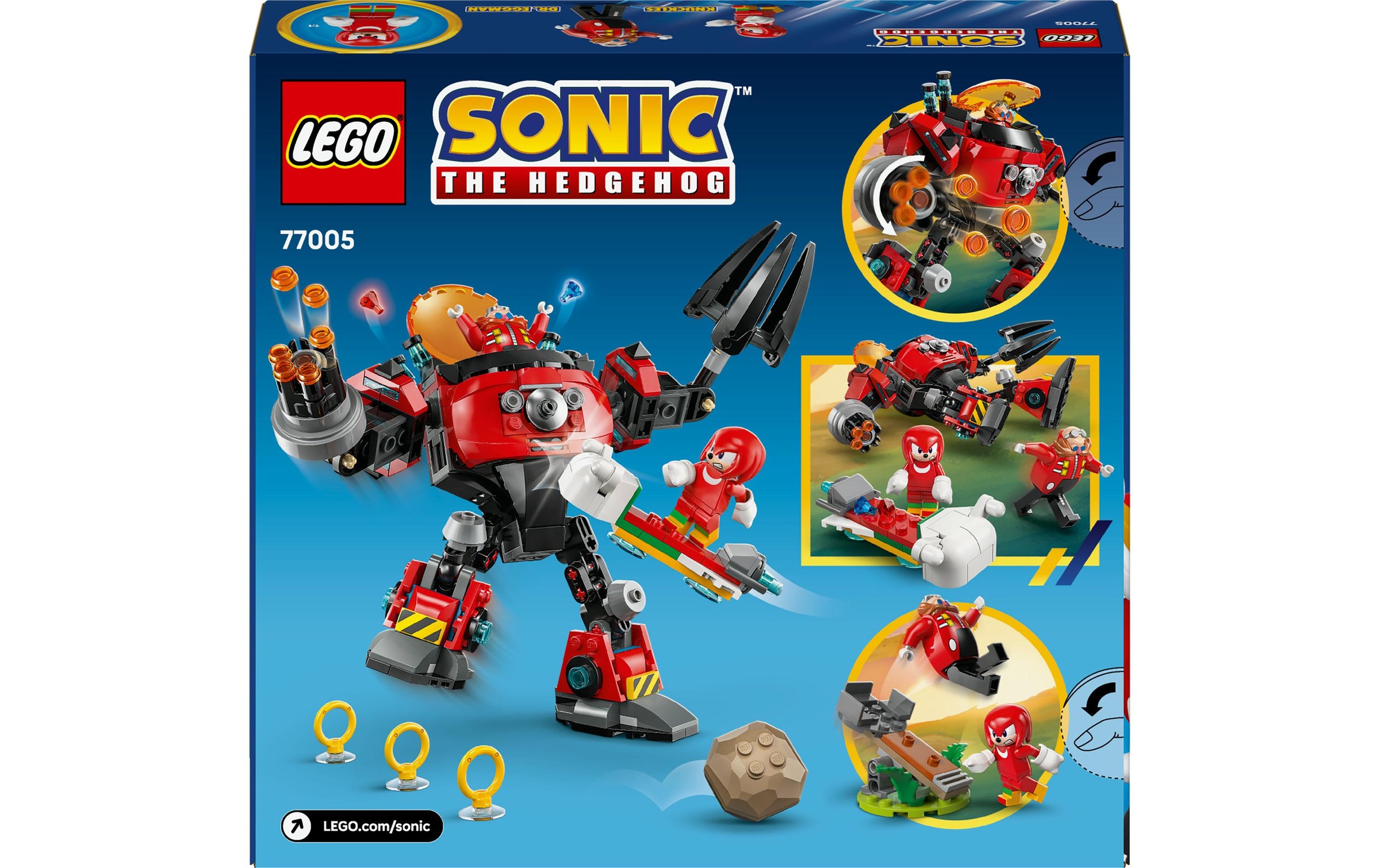 LEGO® Spielbausteine »LEGO® Sonic Knuckles vs. Dr. Eggmans Egg Crusher Mech 77005«